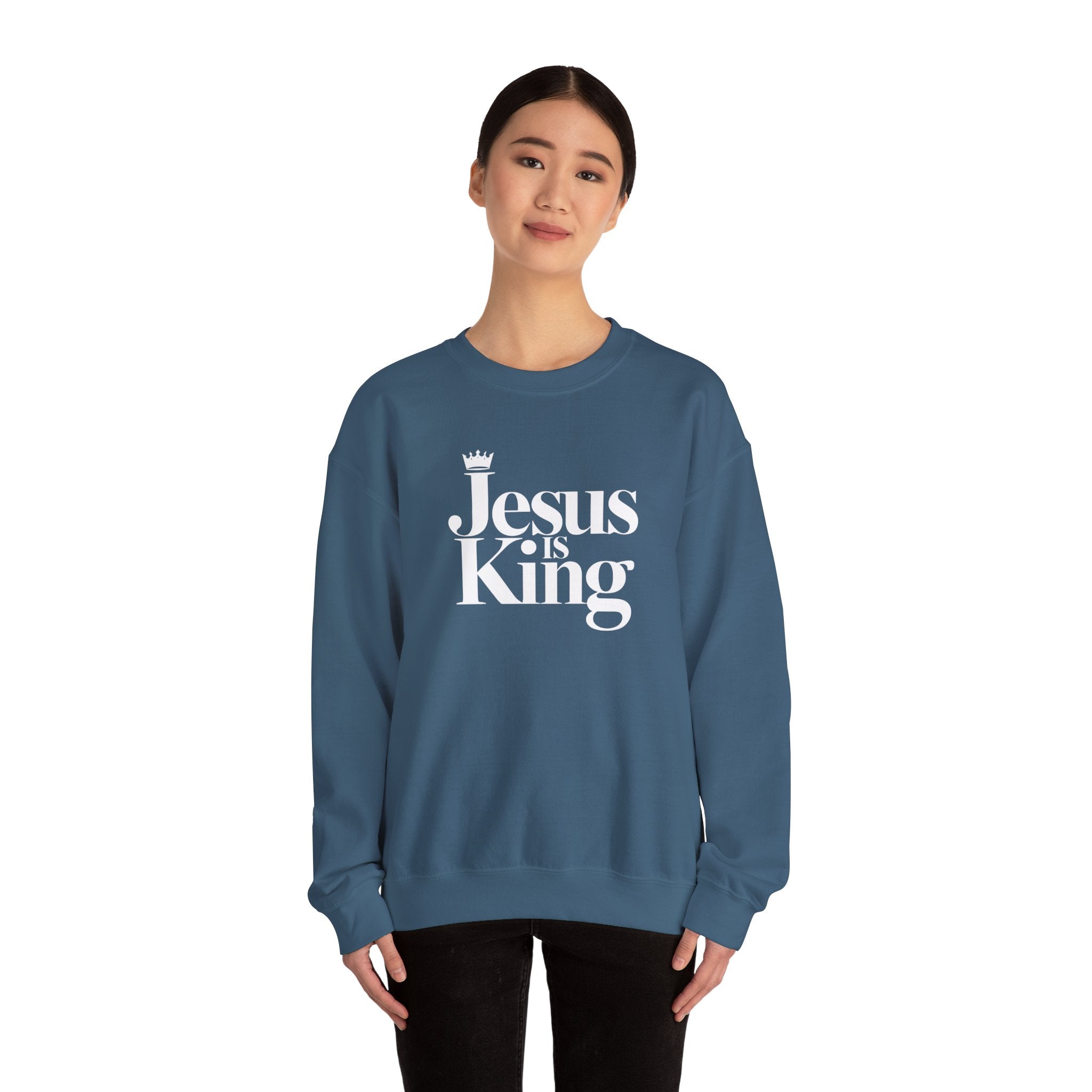 Jesus Is King Sweatshirt — Christian Faith Crewneck