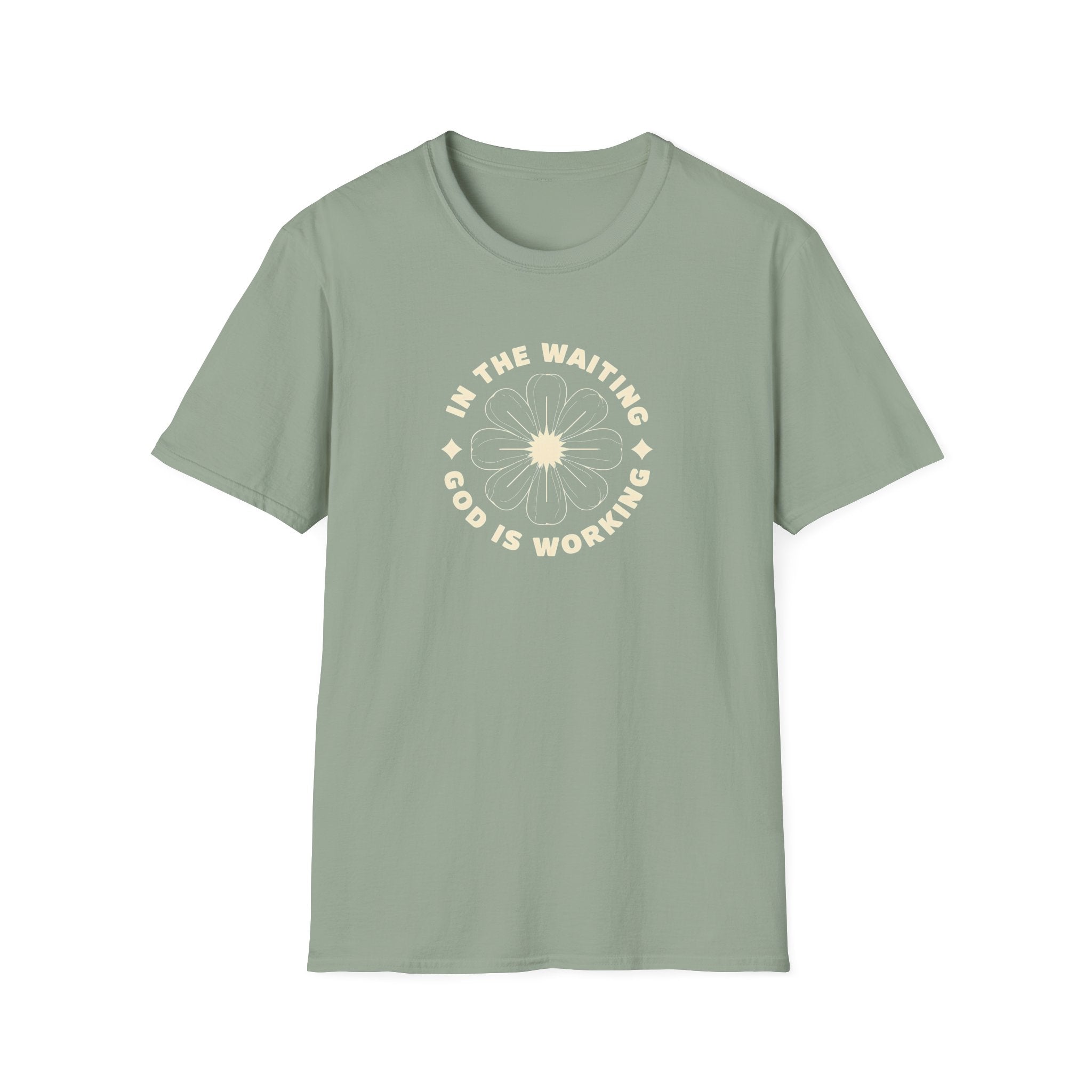 In the Waiting God Is Working Christian Gildan Unisex T-shirt | Women’s Faith Graphic Tee