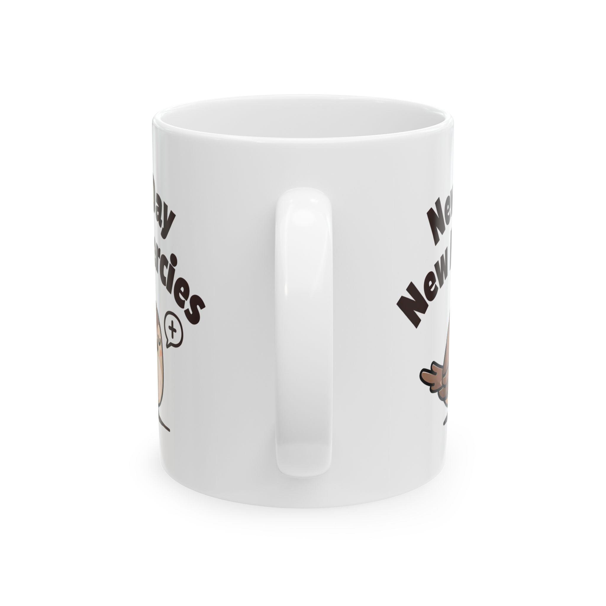 New Day New Mercies Christian Coffee Mug | Glossy Ceramic 11oz & 15oz | Faith Gift