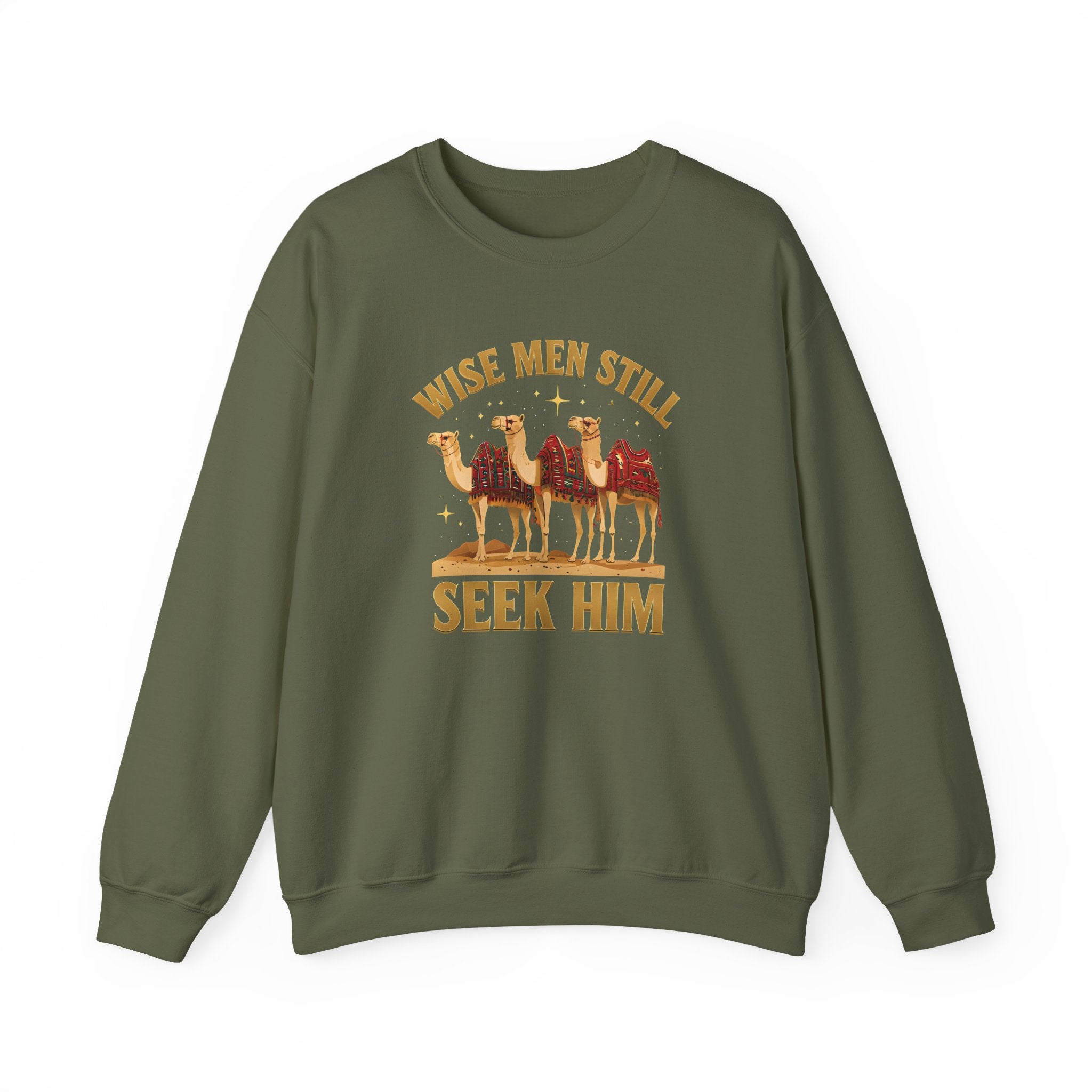 Wise Men Still Seek Him Gildan Unisex Crewneck Sweatshirt | Gift for Men | Religious Holiday Apparel