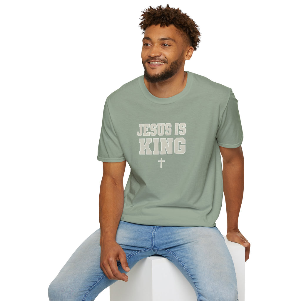 Jesus is King Unisex Gildan Softstyle T-Shirt | Christian Faith Apparel | Christian Gifts