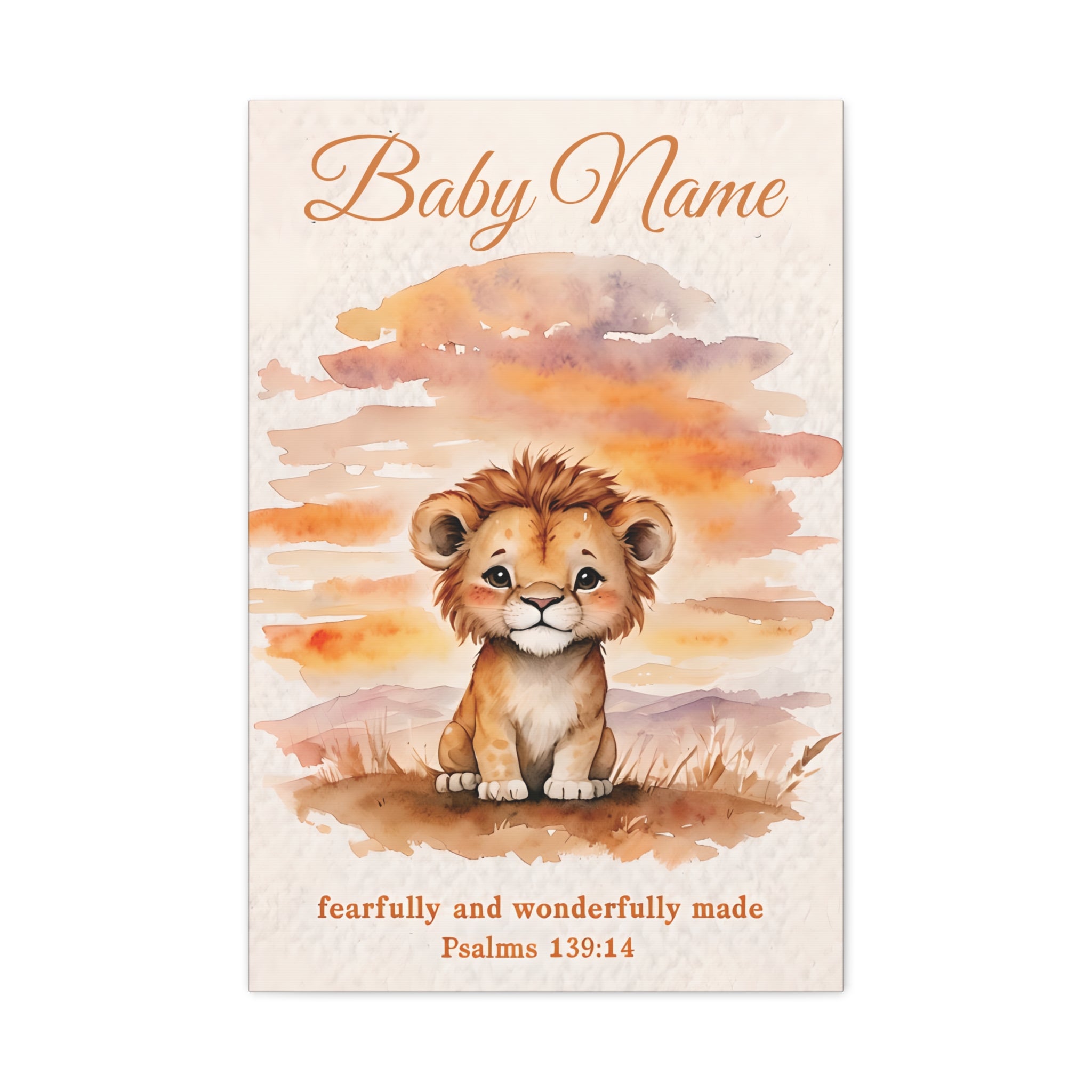 Personalized Christian Nursery Decor | Bible Verse Canvas Art | Nursery Decor, Kids Wall Art, Christian Gift
