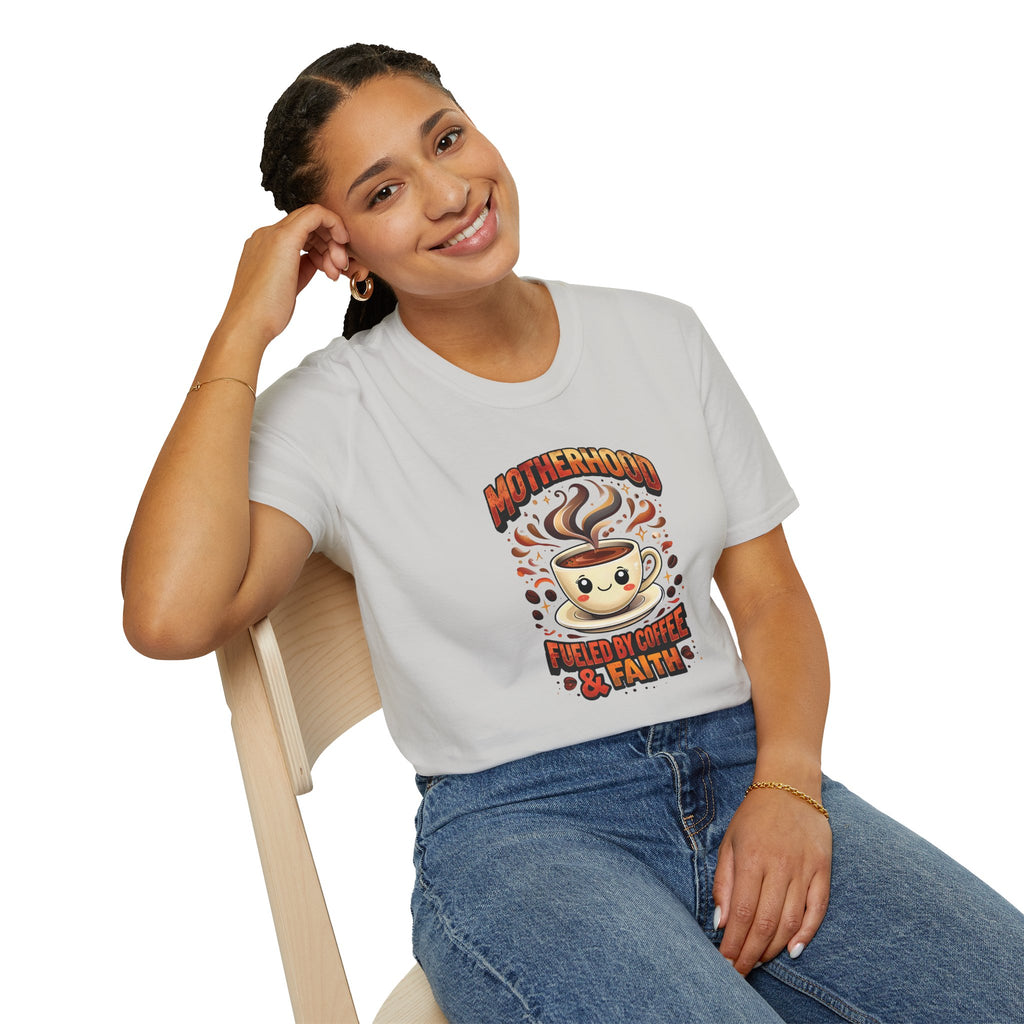 Motherhood Fueled By Coffee & Faith Gildan tshirt | Christian Mom Shirt and gift