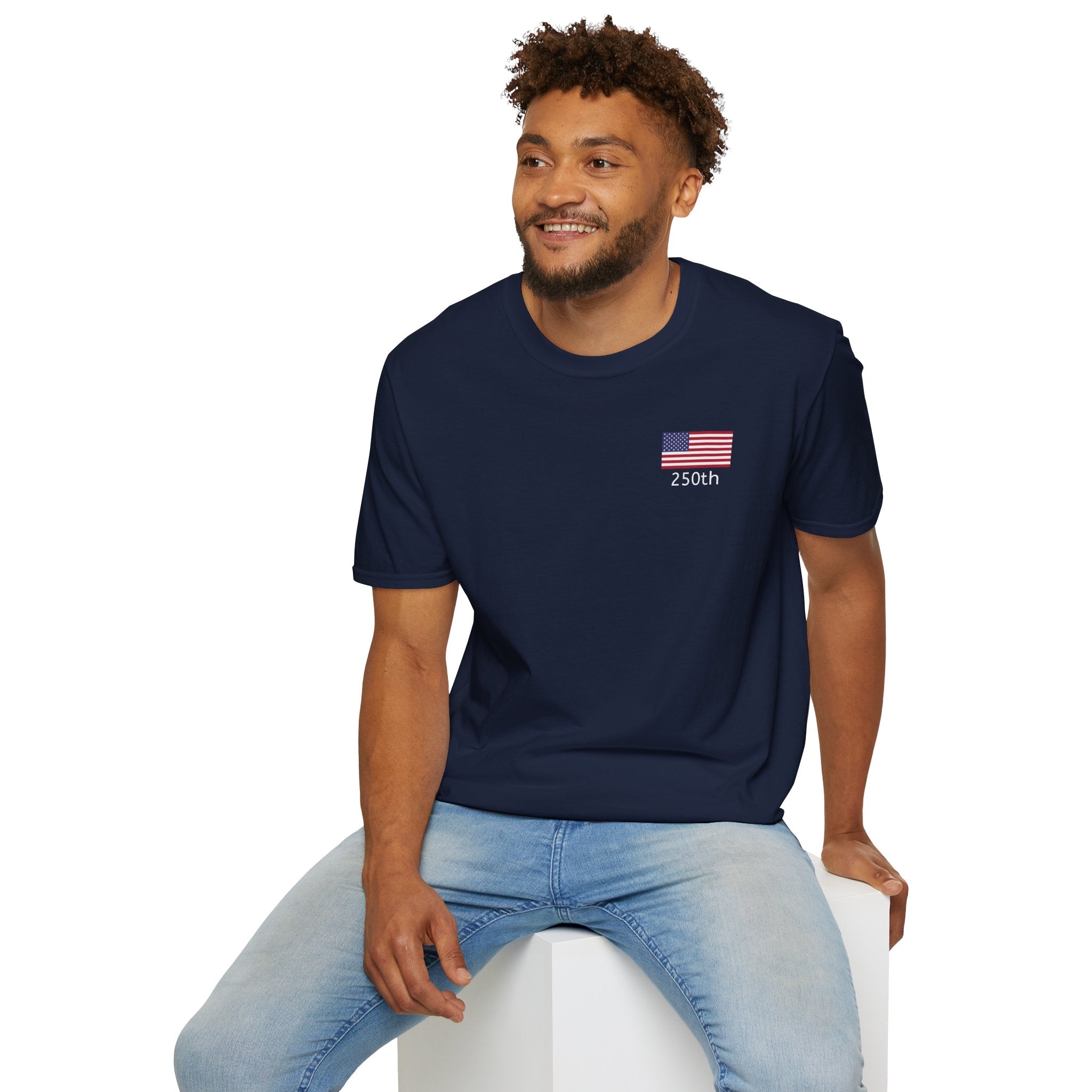 Back the Red, White, and Blue Gildan Softstyle Unisex Tshirt
