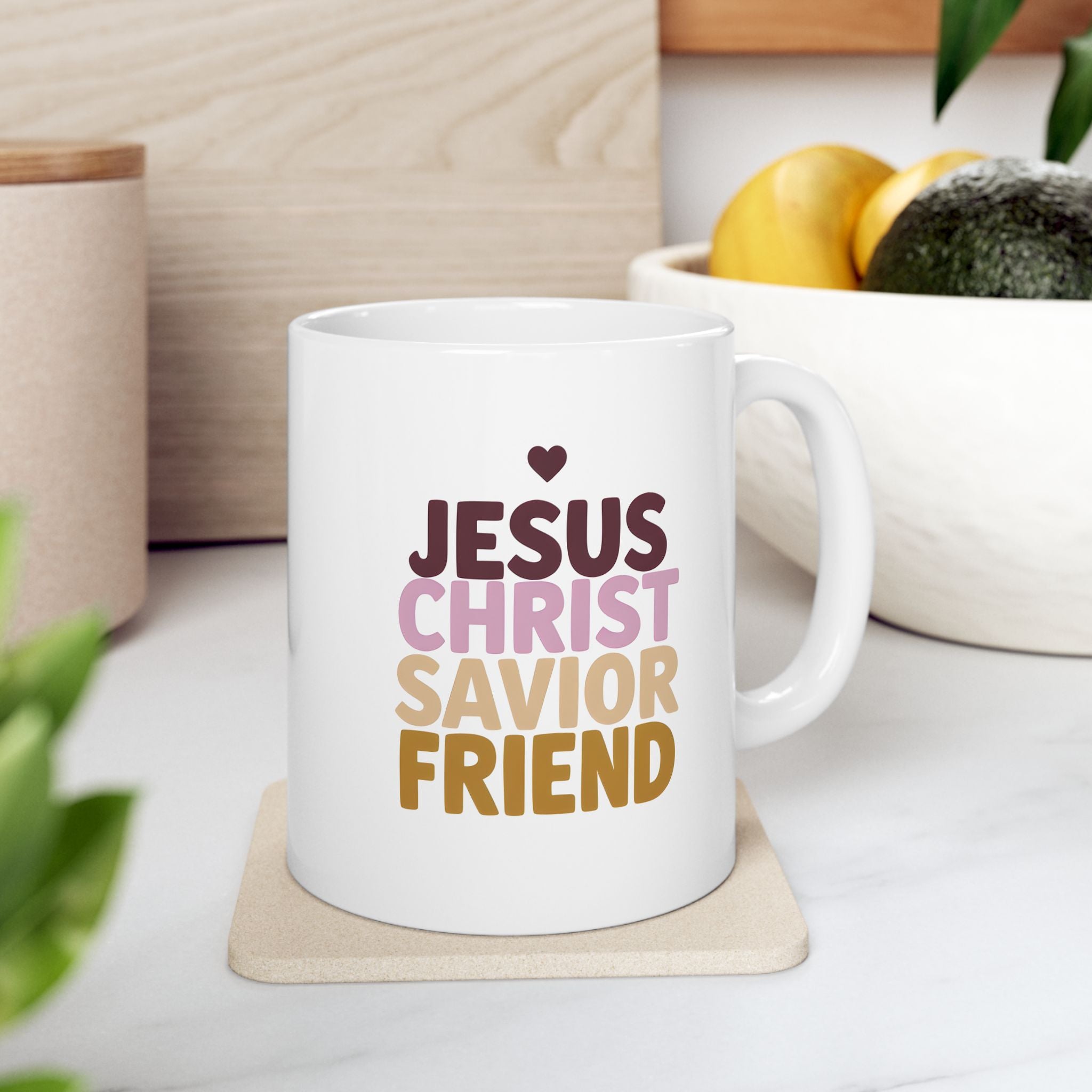 Jesus Christ Savior Friend - Christian Coffee Mug - 11oz