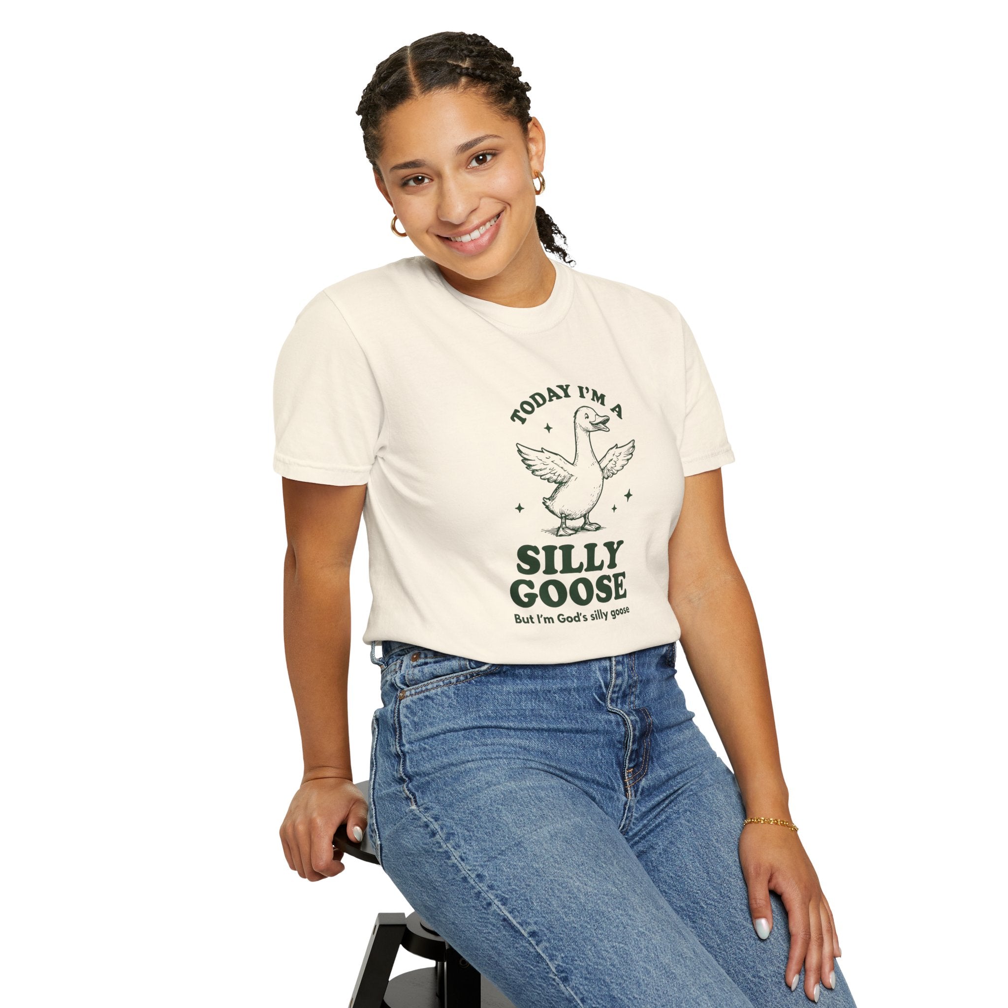 God’s Silly Goose without the tie | Unisex Garment Dyed Comfort Colors | Christian Graphic T-shirt | S-4XL