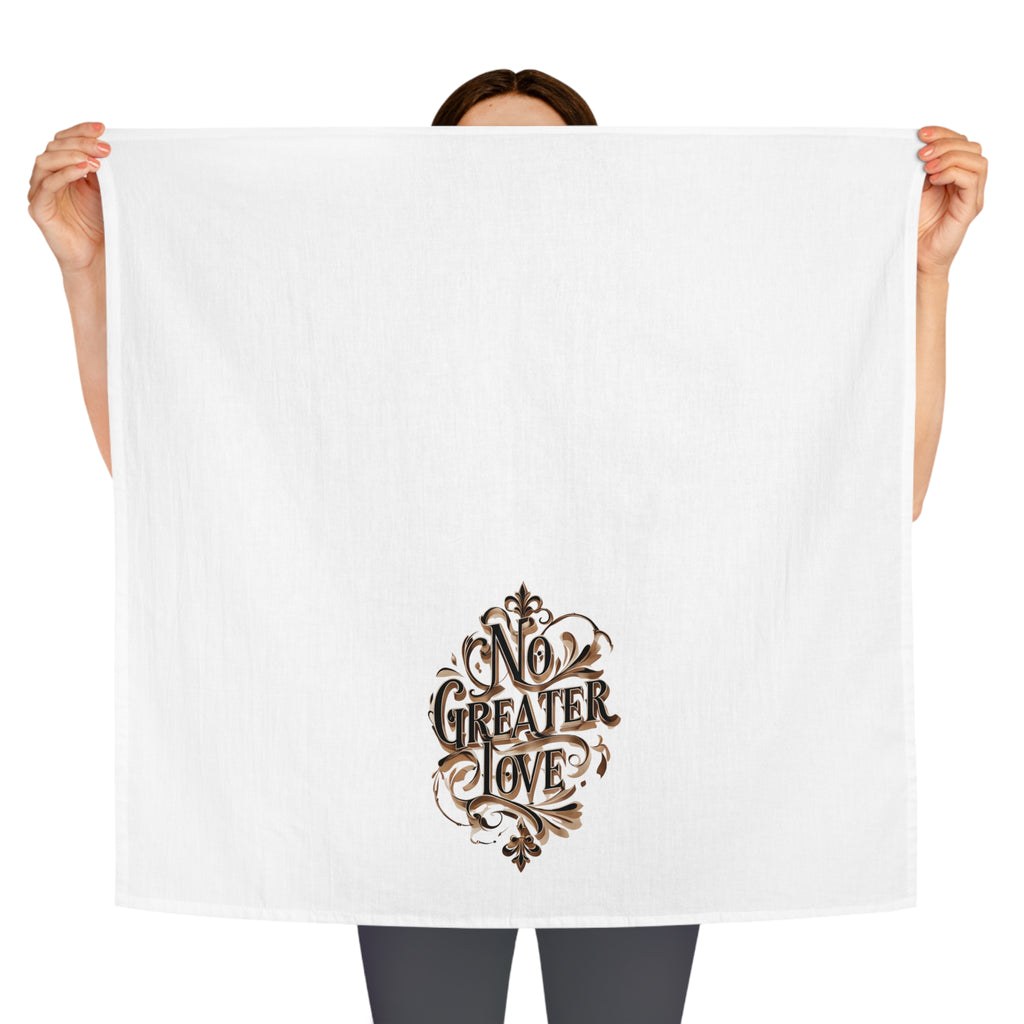 No Greater Love Tea Towel | Christian Kitchen Decor | Faith Home Gift