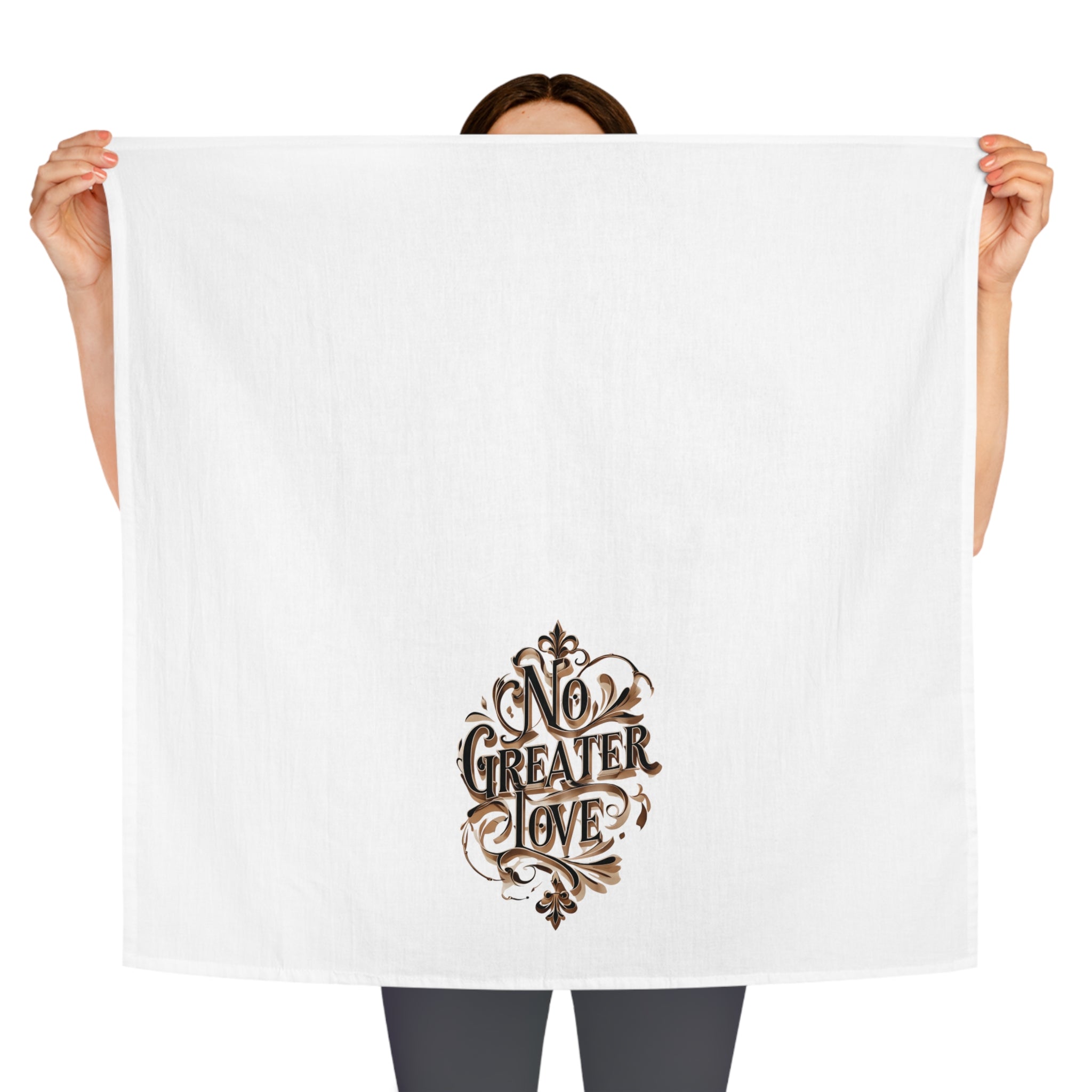 No Greater Love Tea Towel | Christian Kitchen Decor | Faith Home Gift
