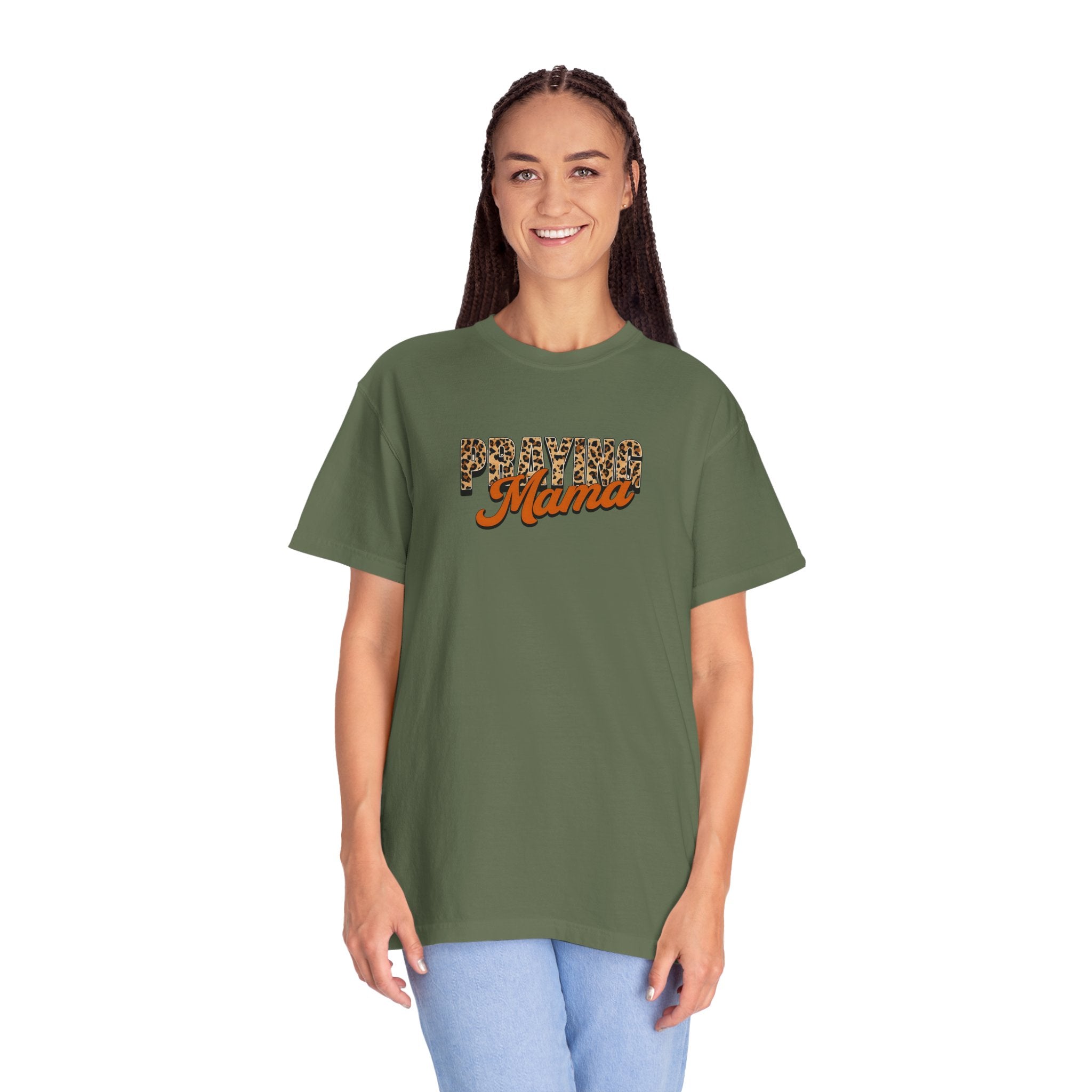 Praying Mama Comfort Colors Unisex Garment-Dyed Christian Tshirt | Cozy Casual Christian Gift | S-4XL