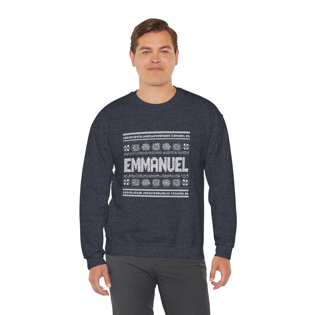 Emmanuel Gildan Unisex Christmas Crewneck Sweatshirt |Christian Holiday Gift