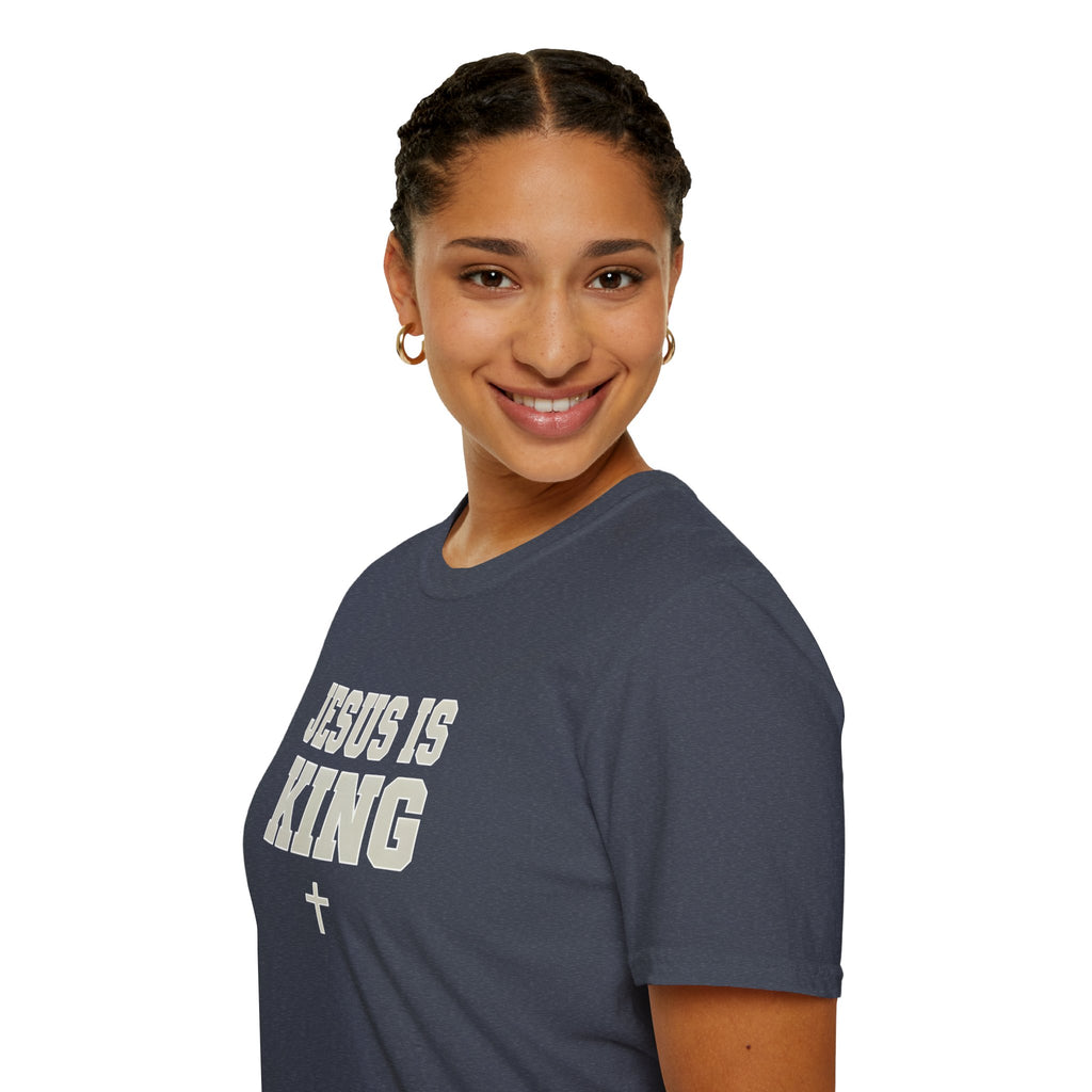 Jesus is King Unisex Gildan Softstyle T-Shirt | Christian Faith Apparel | Christian Gifts