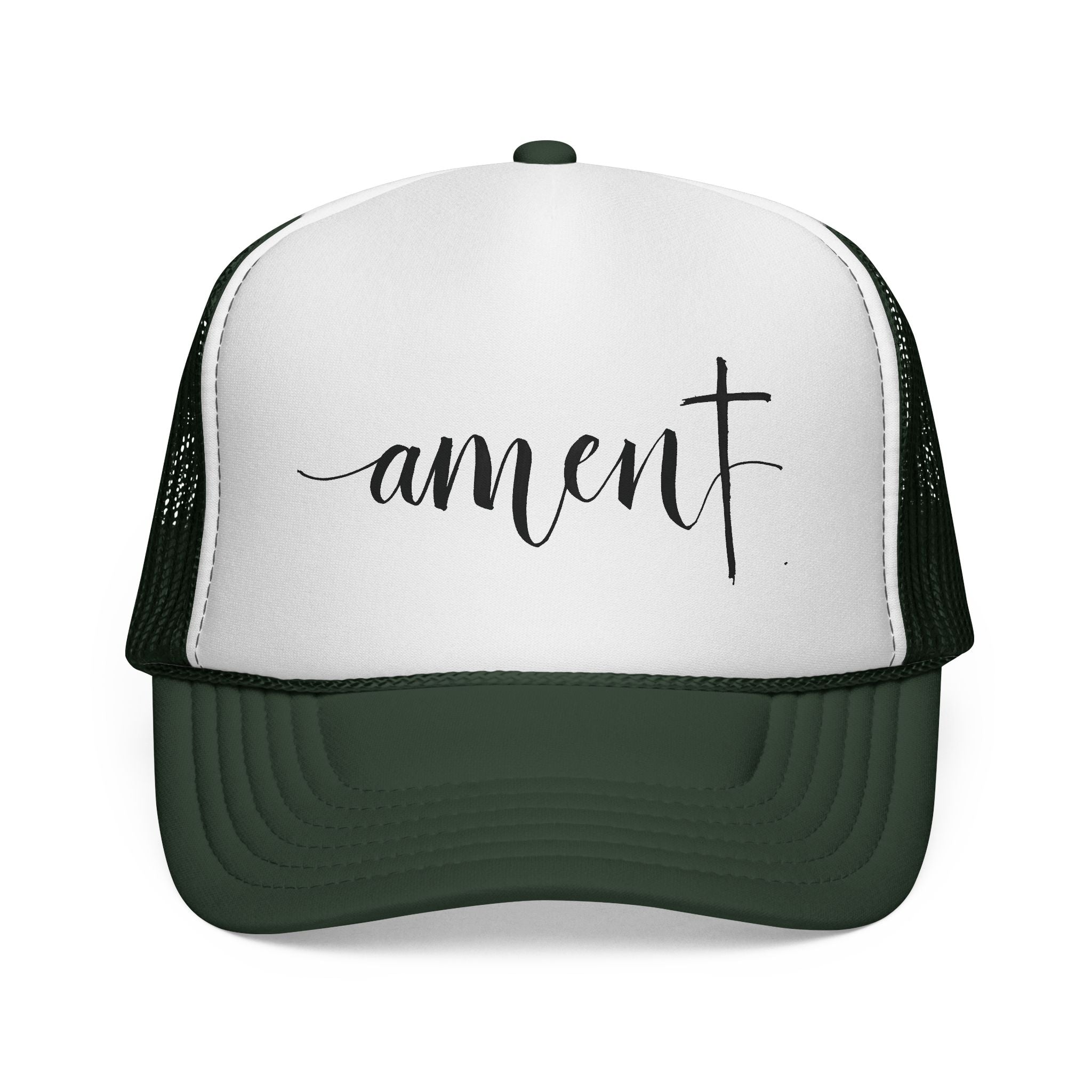 Amen Christian Trucker Hat | Faith Snapback Cap | Adjustable Mesh Hat Gift