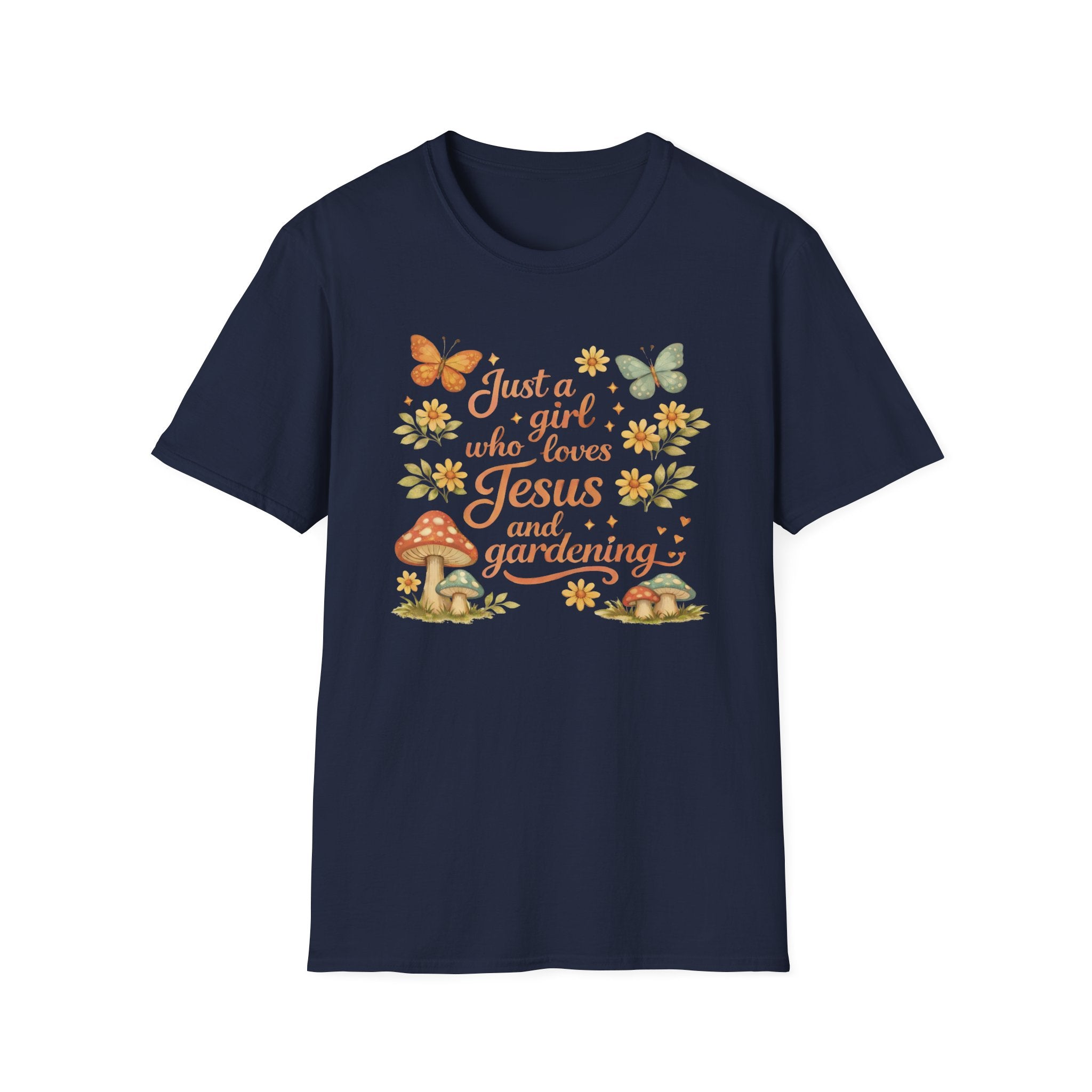 Just A Girl Who Loves Jesus and Gardening Gildan Unisex Tshirt | Christian Gardening T-Shirt | Faith Shirt | Cotton Tee