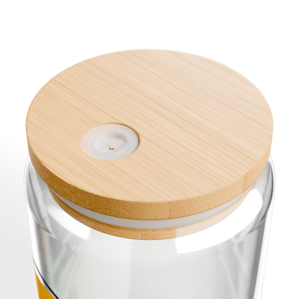 Trust in the Lord Glass Tumbler – 16oz Christian Cup with Bamboo Lid & Straw