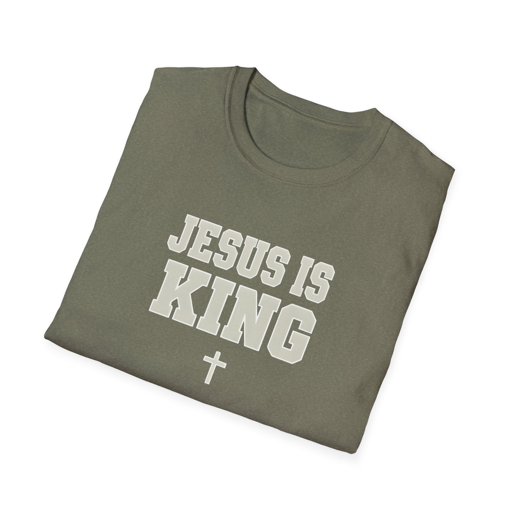 Jesus is King Unisex Gildan Softstyle T-Shirt | Christian Faith Apparel | Christian Gifts