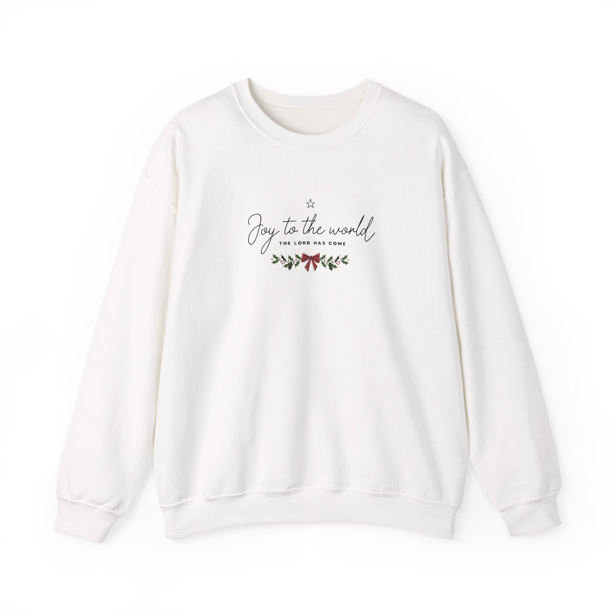 Joy to the World Gildan Unisex Sweatshirt | Faith Crewneck Pullover | Holiday Cozy Winter Gift Top