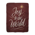 Joy to the World Sherpa Fleece Blanket | Christmas Christian Throw | Faith Home Decor Gift