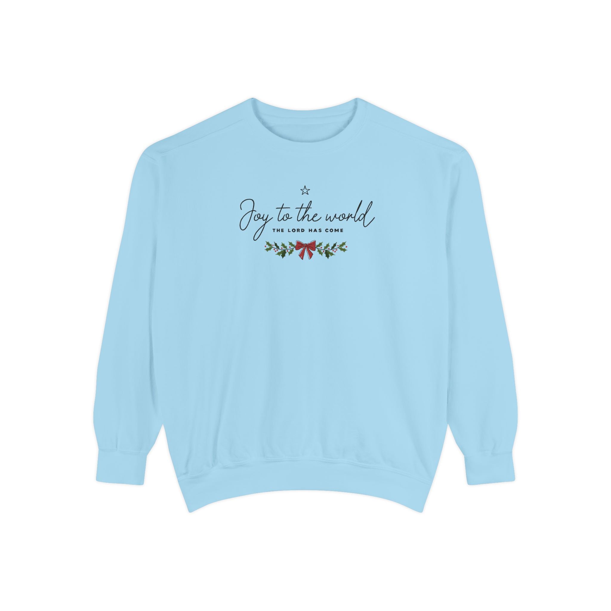 Joy to the World Comfort Colors Unisex Sweatshirt | Cozy Holiday Gift, Casual Fashion, Christmas Apparel, Festive Sweater, Unisex Holiday Wear