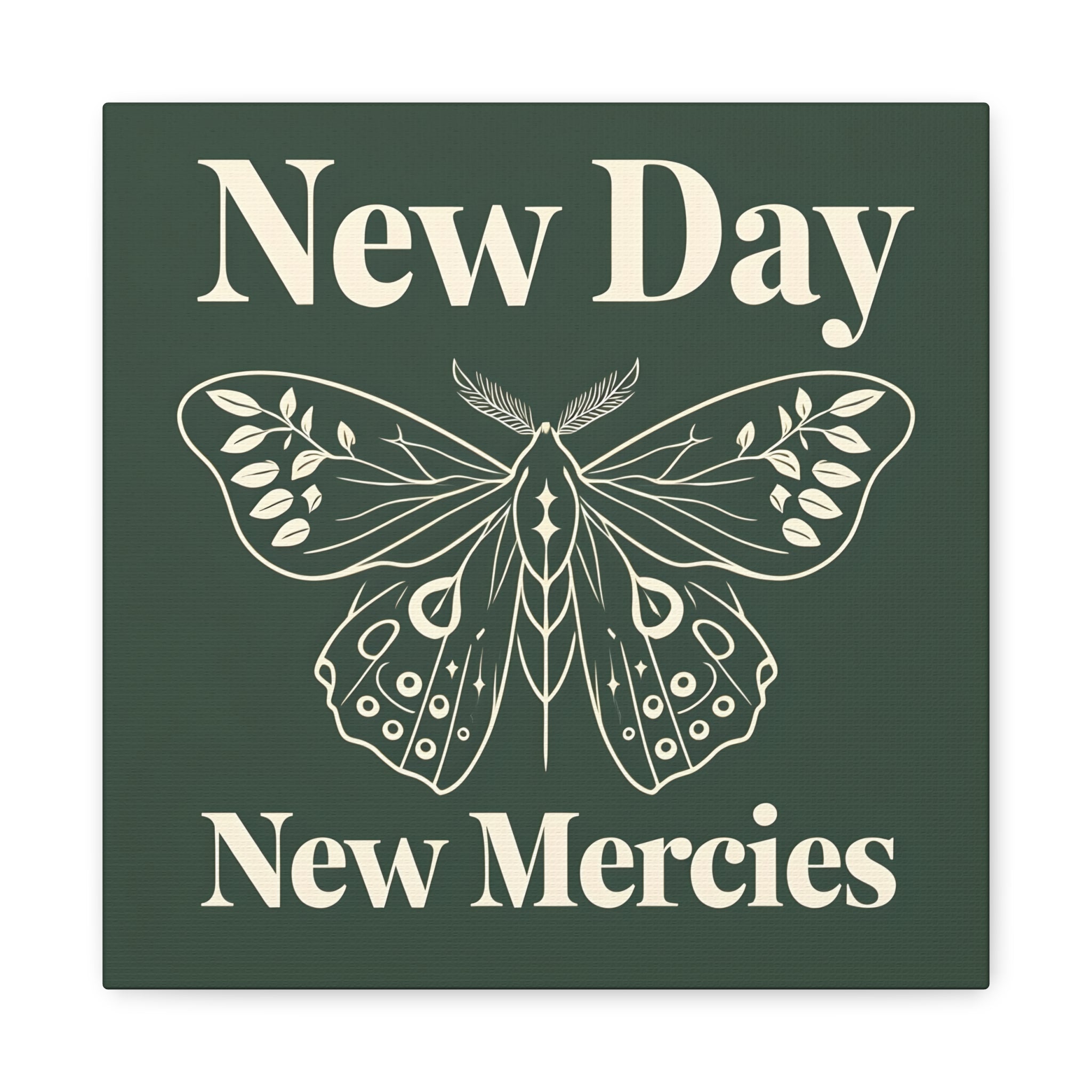 New Day New Mercies Christian Matte Canvas Wall Art | Faith Home Decor | Christian Housewarming Gift