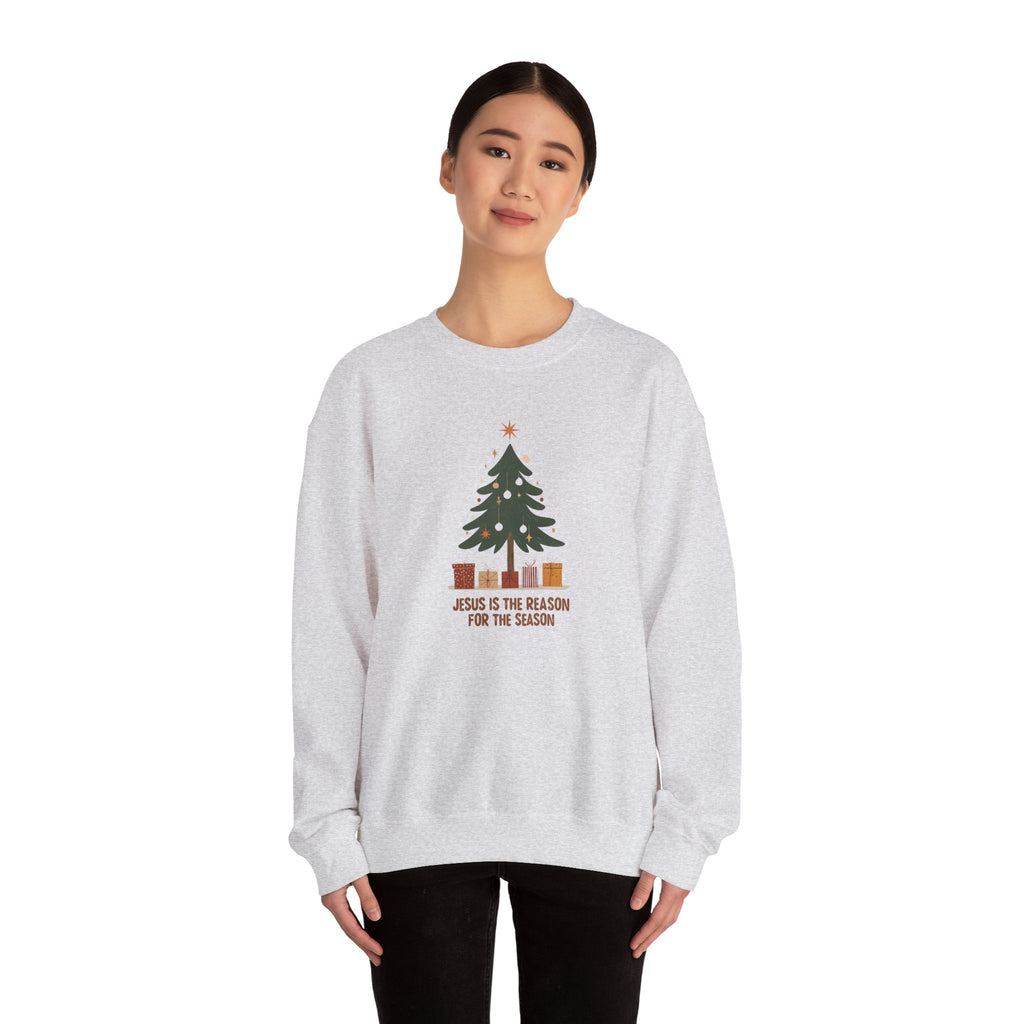 Jesus Is the Reason for the Season Christian Christmas Gildan Unisex Crewneck Sweatshirt