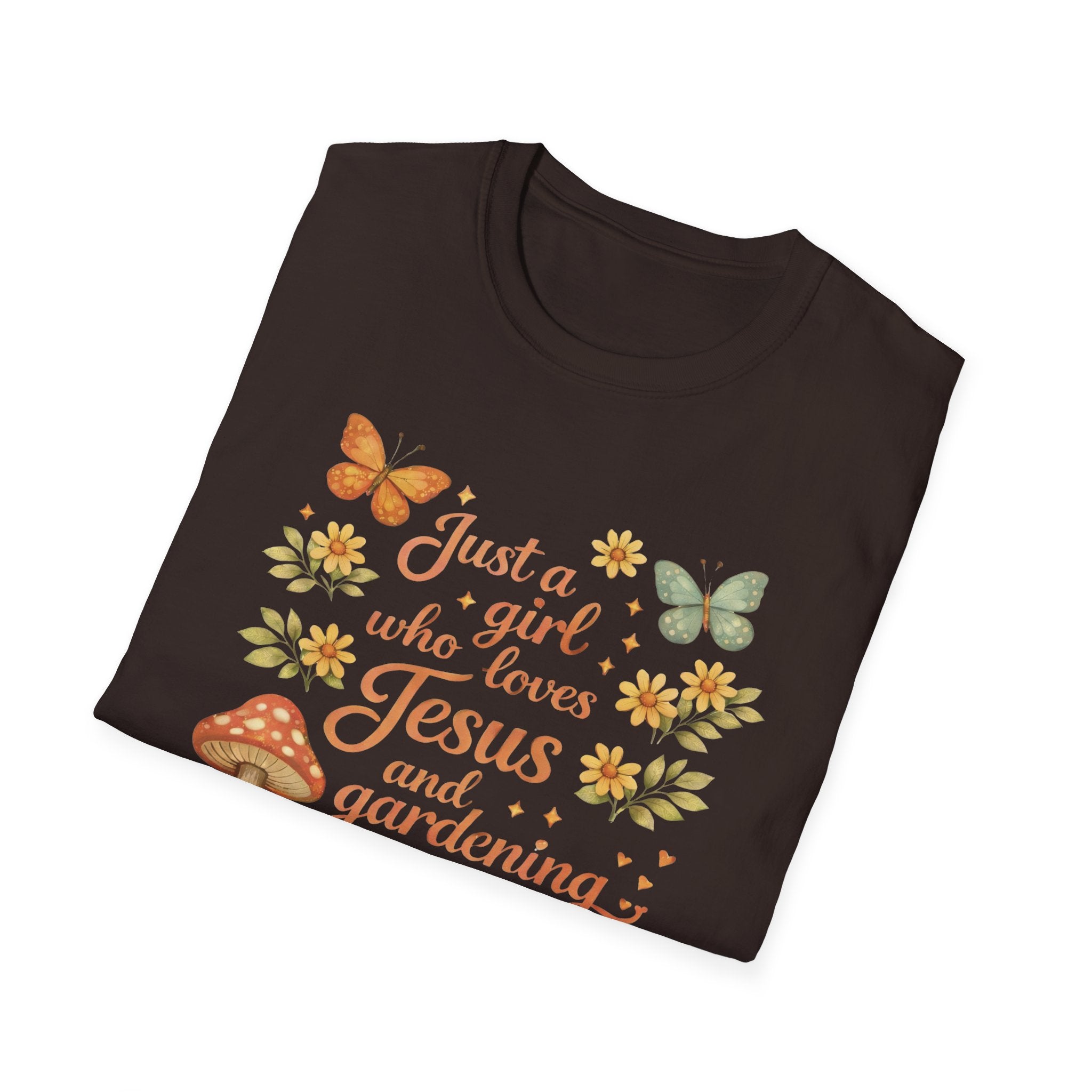 Just A Girl Who Loves Jesus and Gardening Gildan Unisex Tshirt | Christian Gardening T-Shirt | Faith Shirt | Cotton Tee