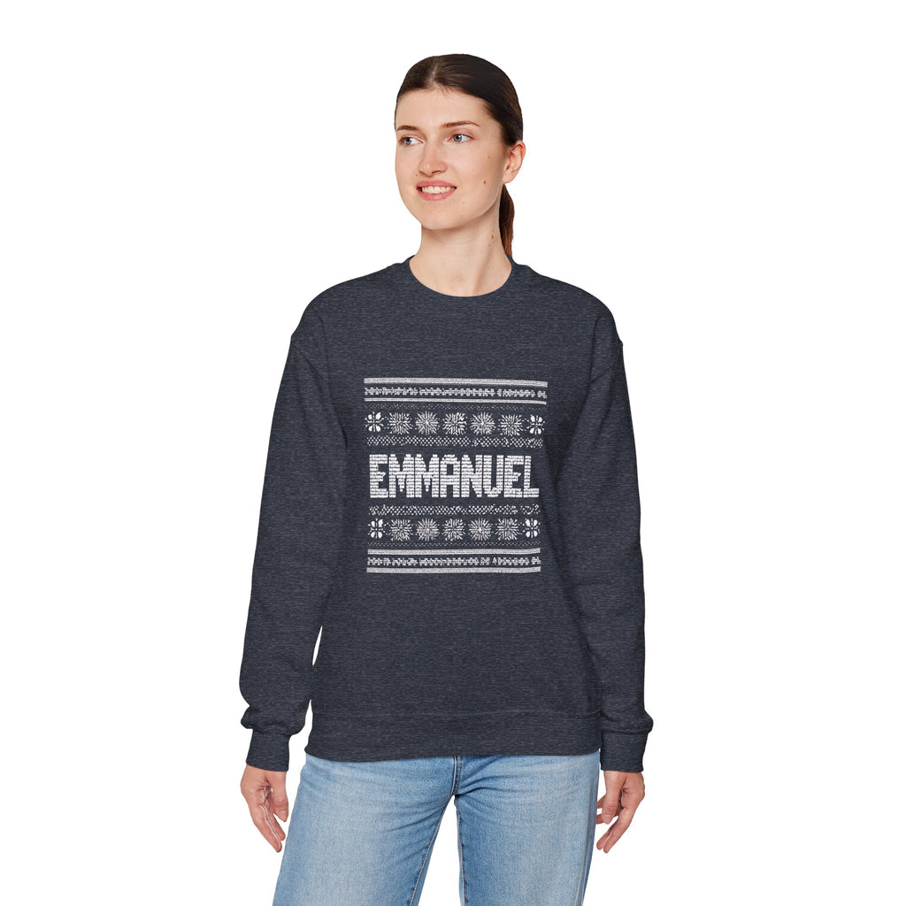 Emmanuel Gildan Unisex Christmas Crewneck Sweatshirt |Christian Holiday Gift