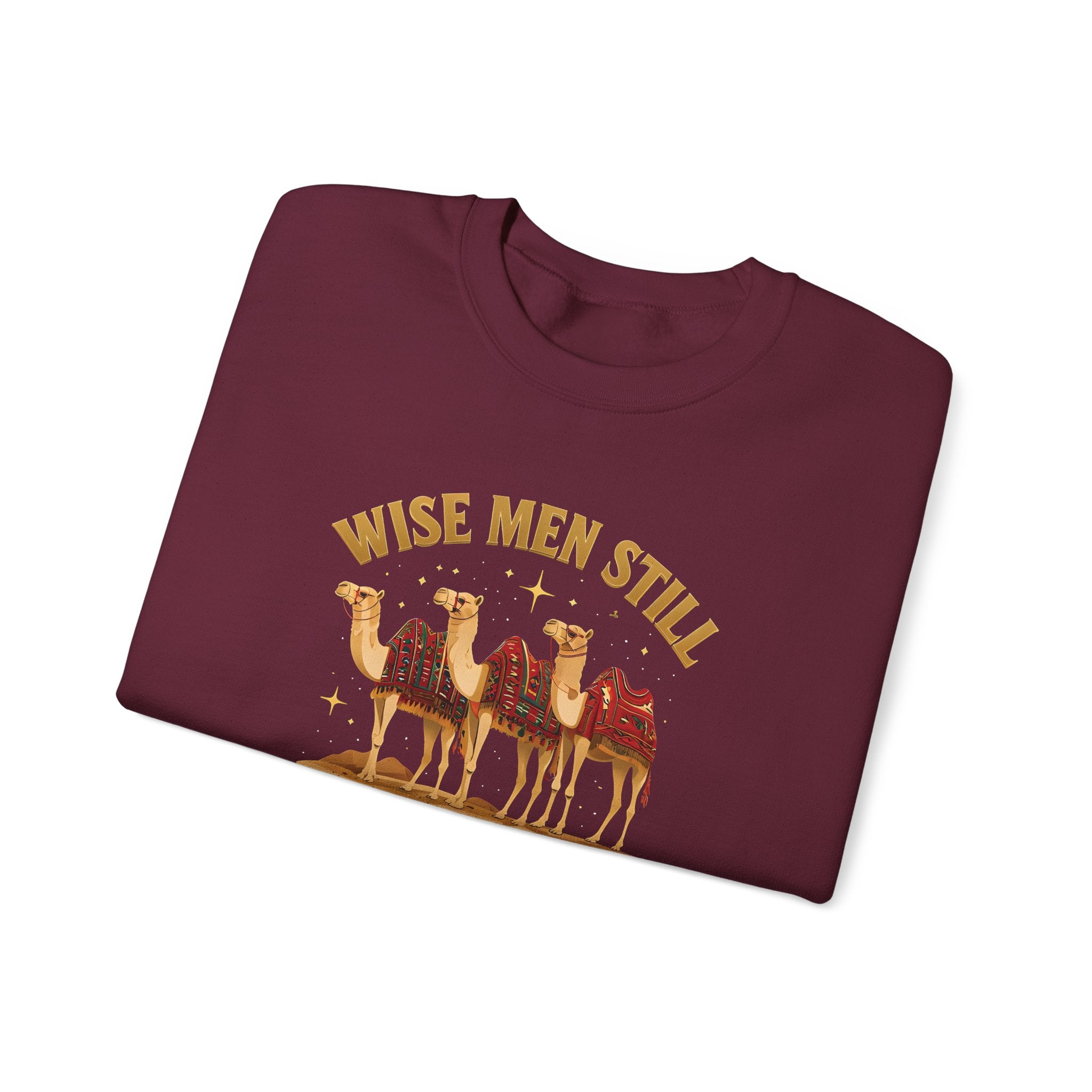 Wise Men Still Seek Him Gildan Unisex Crewneck Sweatshirt | Gift for Men | Religious Holiday Apparel