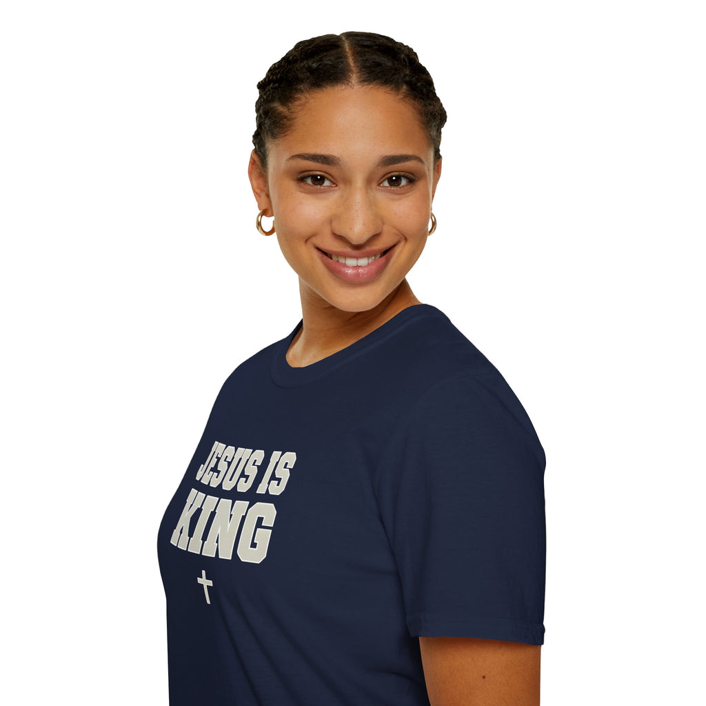 Jesus is King Unisex Gildan Softstyle T-Shirt | Christian Faith Apparel | Christian Gifts