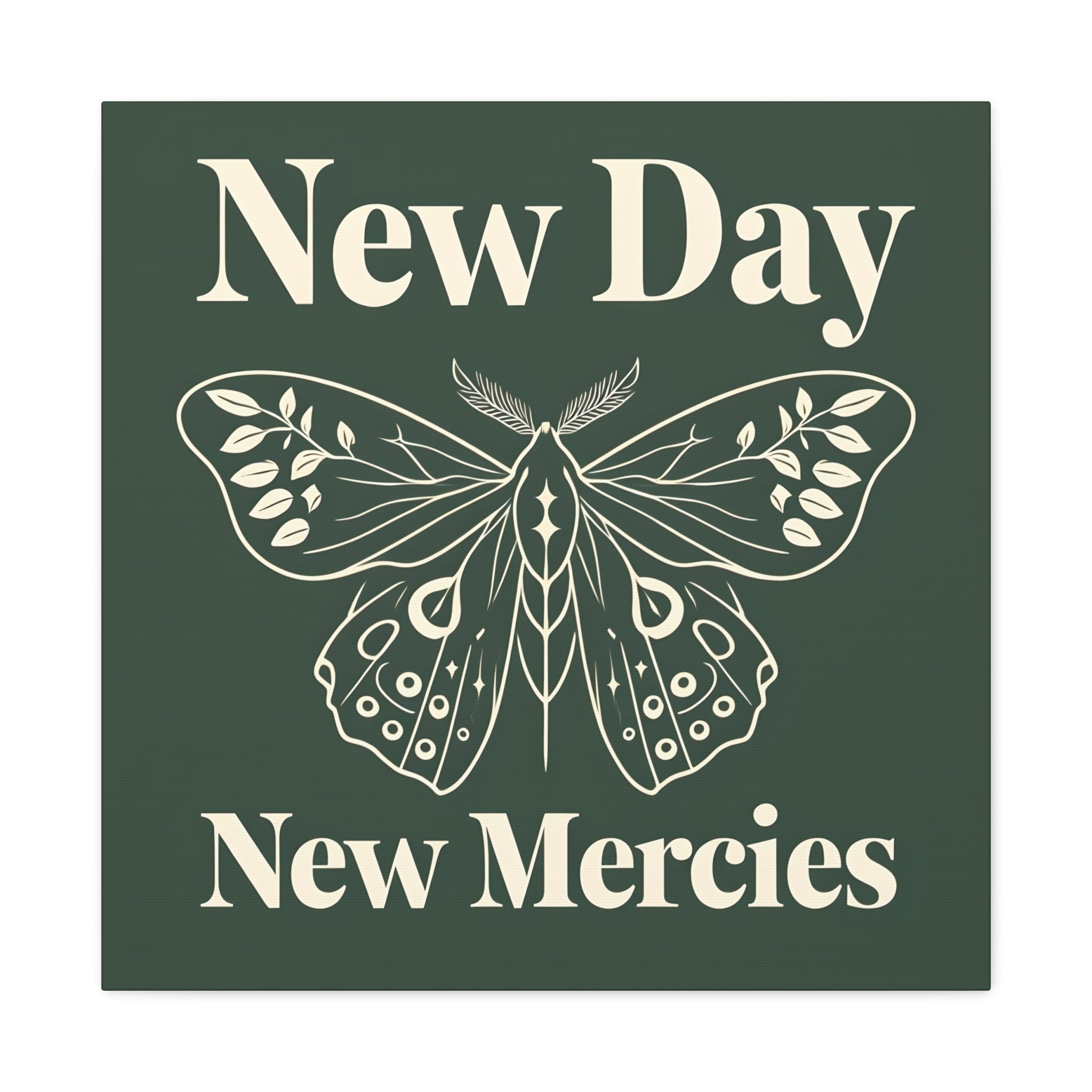 New Day New Mercies Christian Matte Canvas Wall Art | Faith Home Decor | Christian Housewarming Gift
