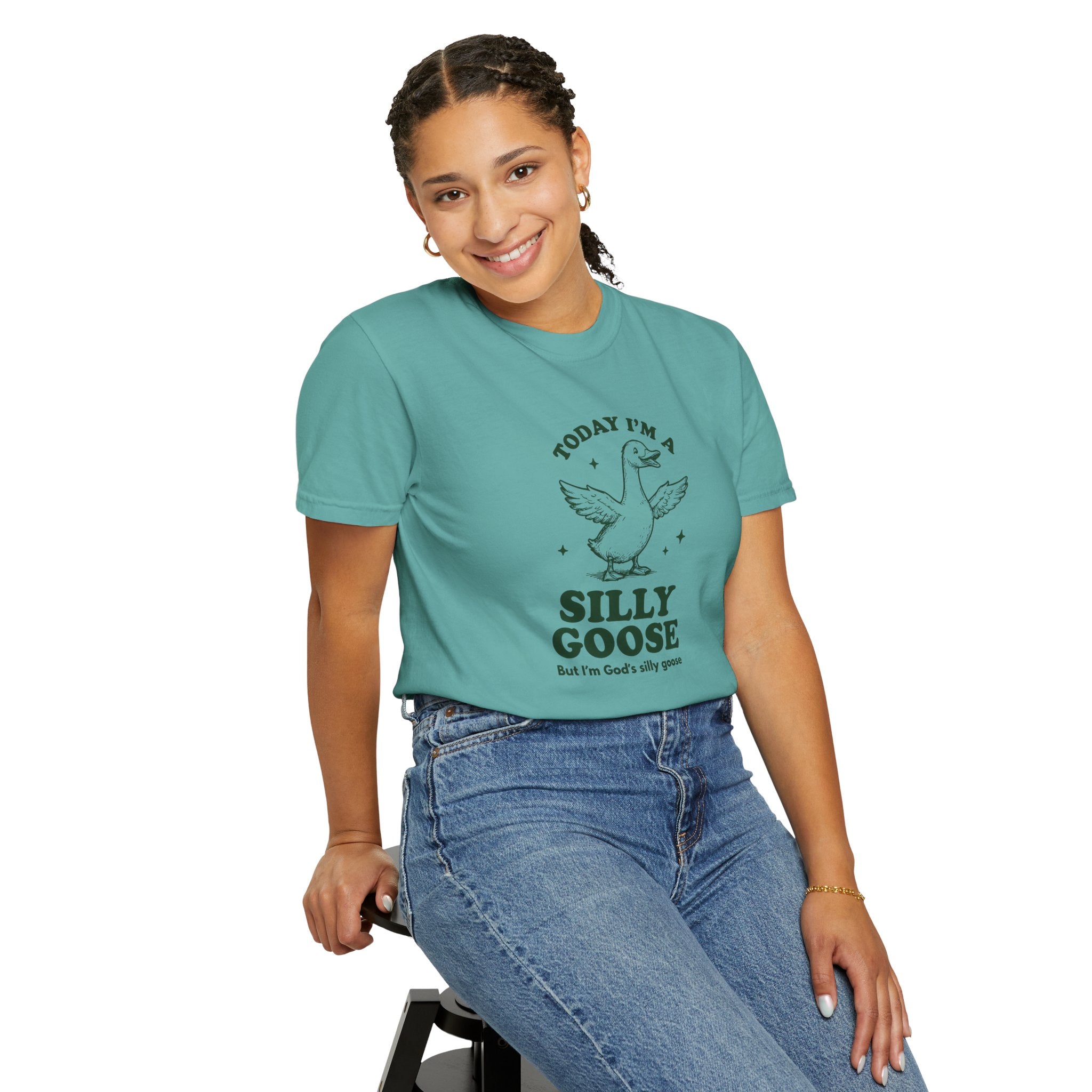 God’s Silly Goose without the tie | Unisex Garment Dyed Comfort Colors | Christian Graphic T-shirt | S-4XL