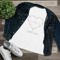 Created to Worship Women’s Christian T-Shirt – Heart & Treble Clef Music Design