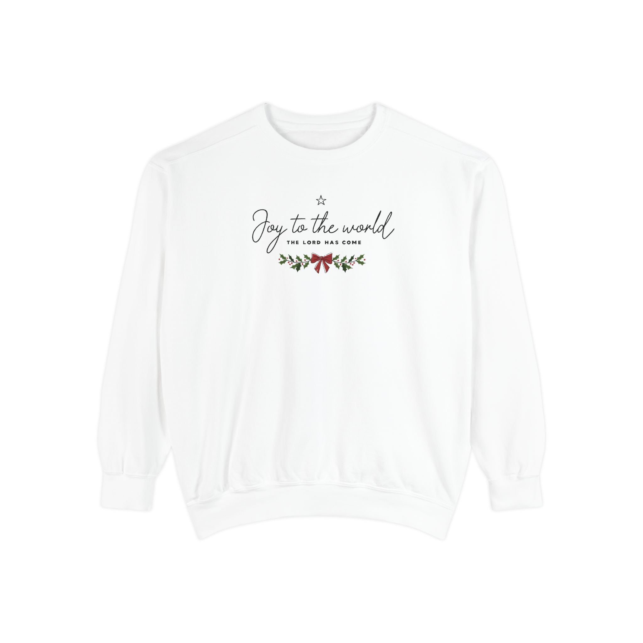 Joy to the World Comfort Colors Unisex Sweatshirt | Cozy Holiday Gift, Casual Fashion, Christmas Apparel, Festive Sweater, Unisex Holiday Wear