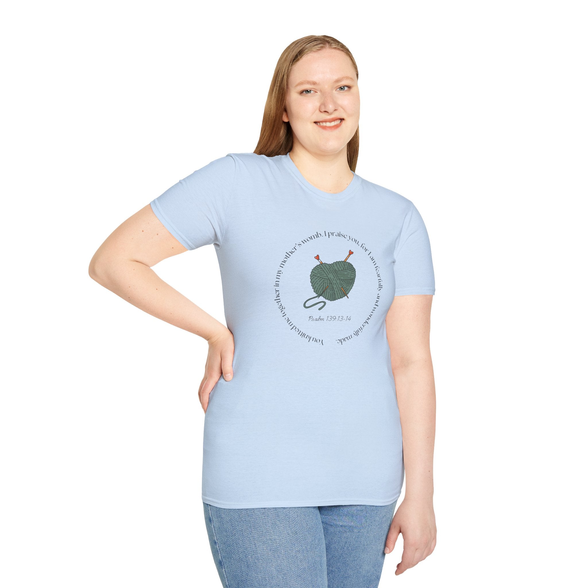 Psalm 139:13-14 Gildan Unisex Christian T-Shirt | Fearfully Wonderfully Made Tee | Christian Gift