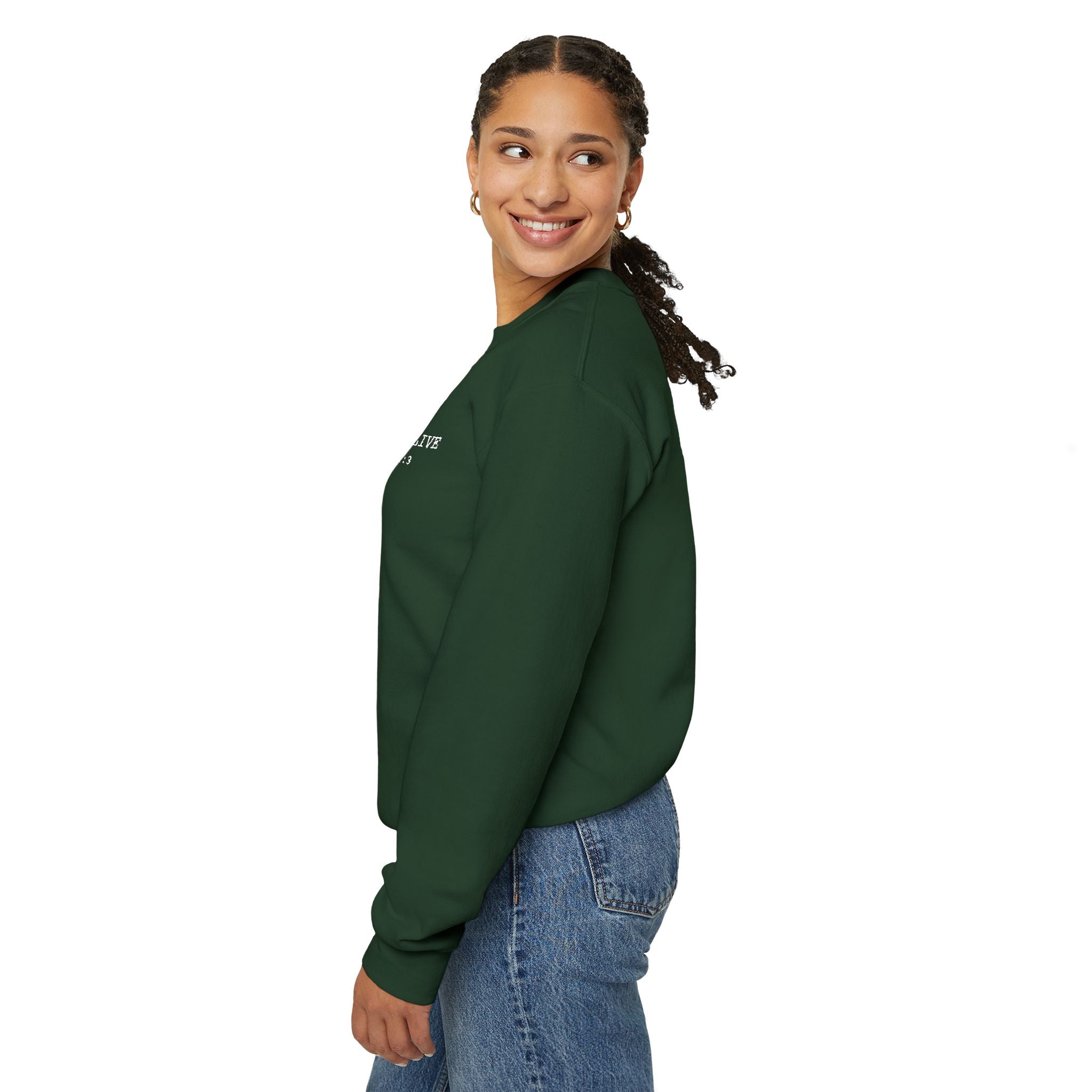 Hope is Alive Embroidered Gildan Unisex Crewneck Sweatshirt | Christian Gift |