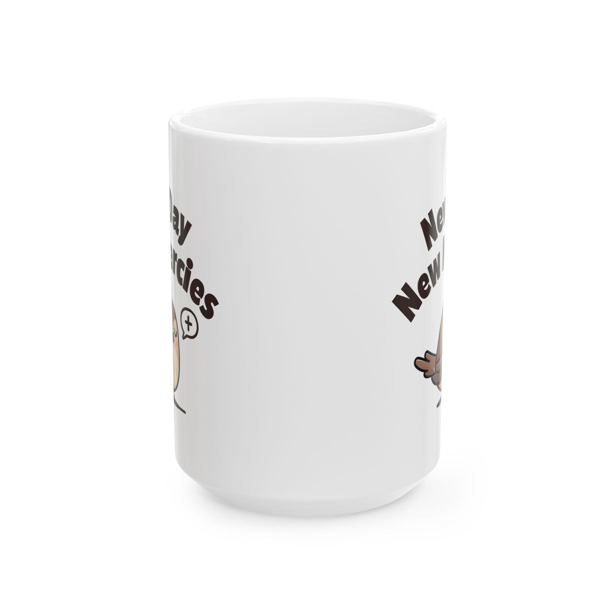 New Day New Mercies Christian Coffee Mug | Glossy Ceramic 11oz & 15oz | Faith Gift