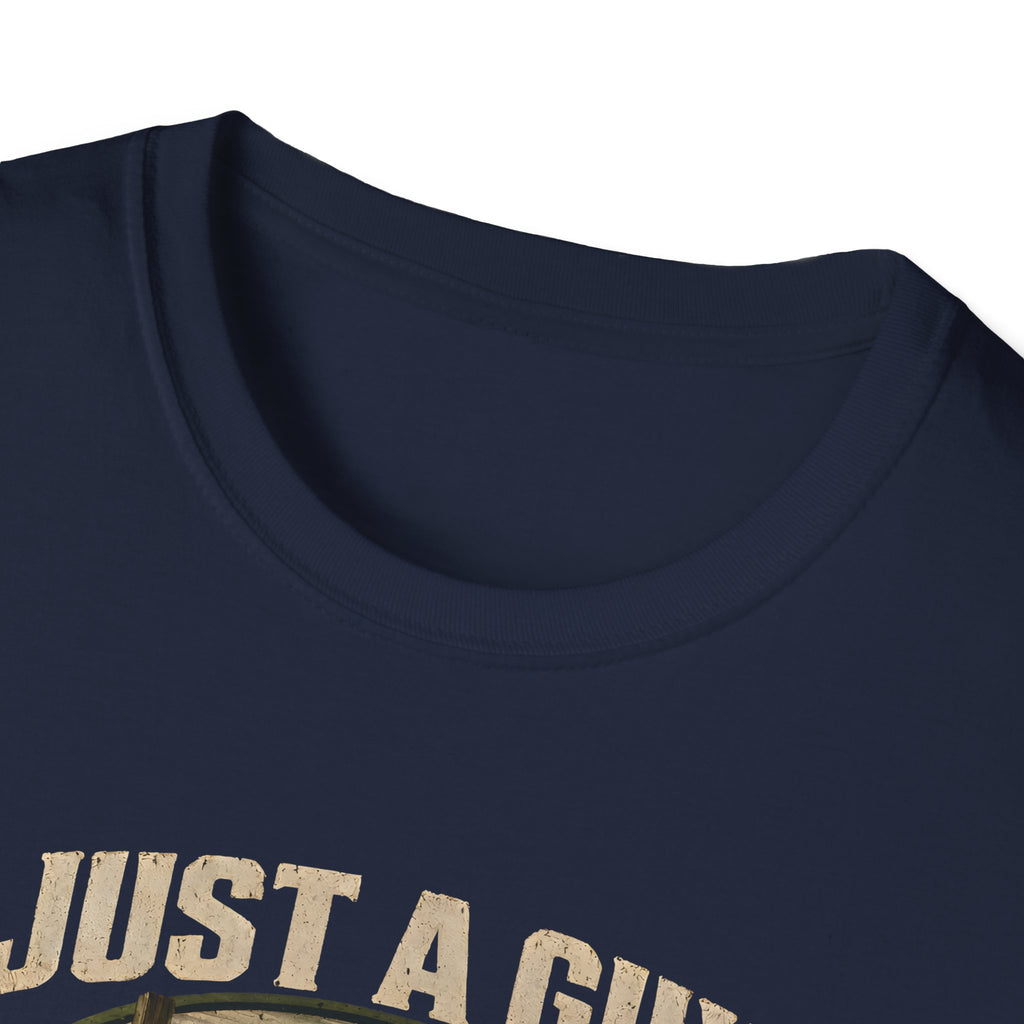 Just A Guy Who Loves Jesus And Gardening Gildan Christian T-Shirt for Men | Faith Based Gardening Shirt | Gardener Gift Tee