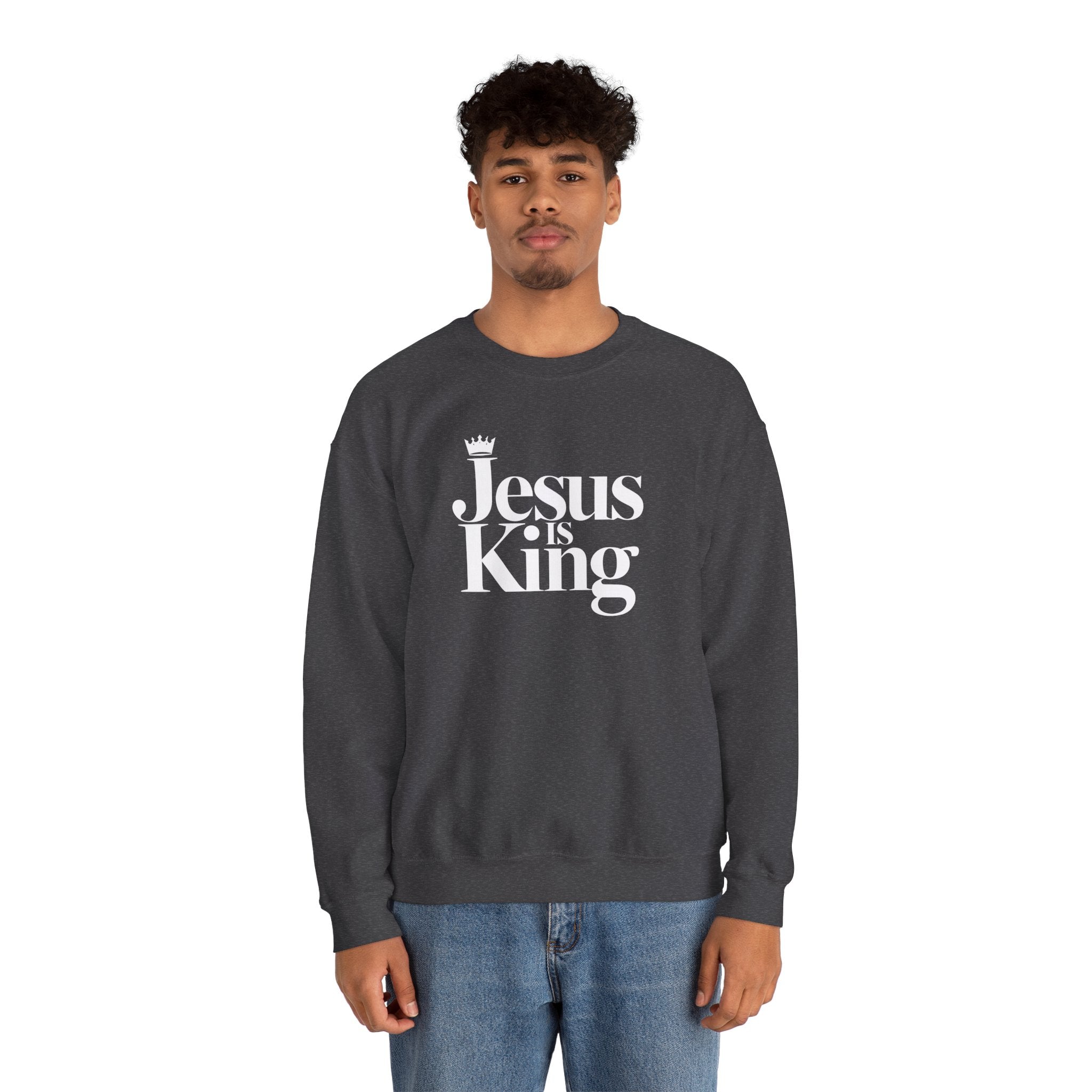 Jesus Is King Sweatshirt — Christian Faith Crewneck