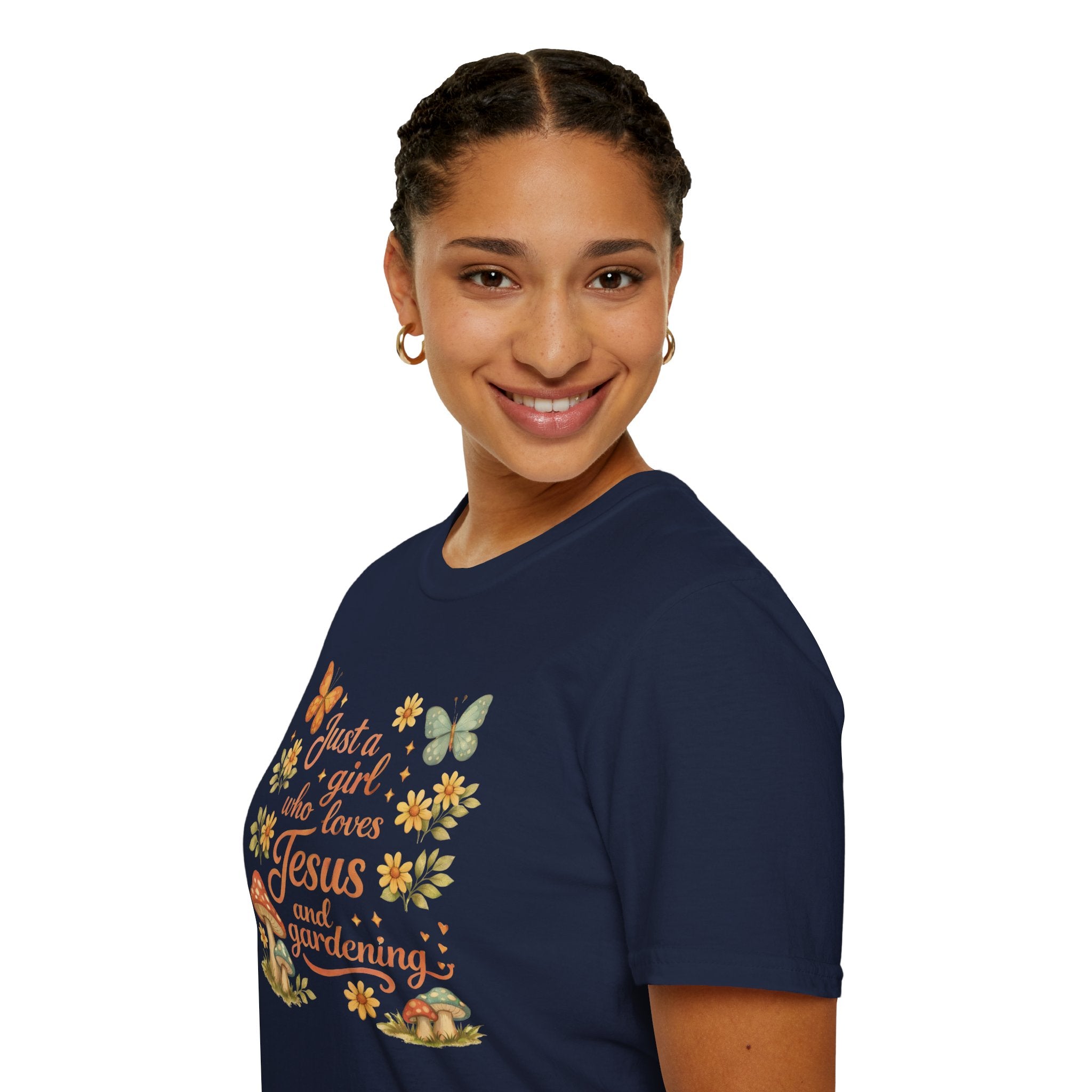Just A Girl Who Loves Jesus and Gardening Gildan Unisex Tshirt | Christian Gardening T-Shirt | Faith Shirt | Cotton Tee