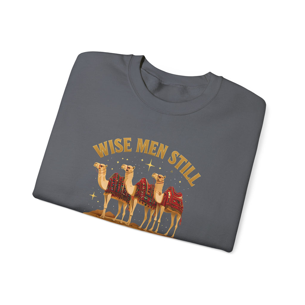 Wise Men Still Seek Him Gildan Unisex Crewneck Sweatshirt | Gift for Men | Religious Holiday Apparel