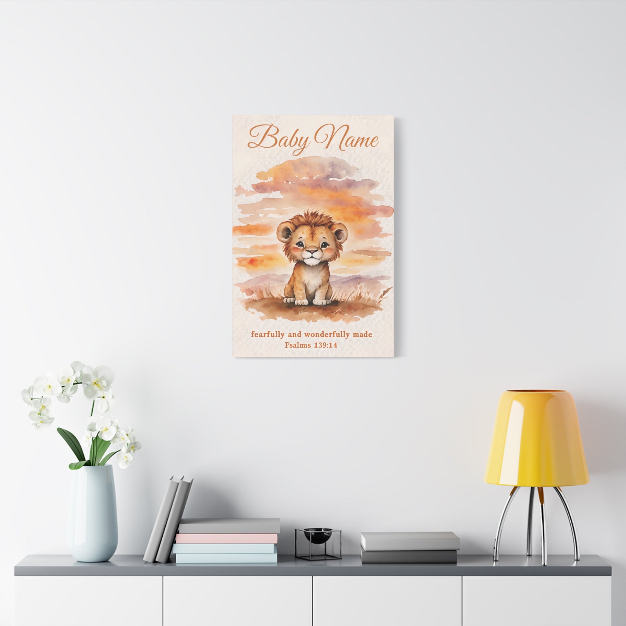 Personalized Christian Nursery Decor | Bible Verse Canvas Art | Nursery Decor, Kids Wall Art, Christian Gift