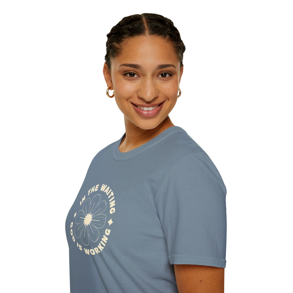 In the Waiting God Is Working Christian Gildan Unisex T-shirt | Women’s Faith Graphic Tee