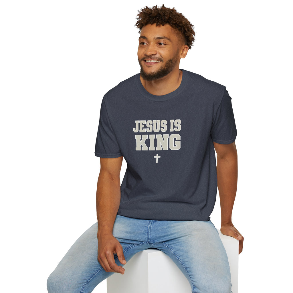 Jesus is King Unisex Gildan Softstyle T-Shirt | Christian Faith Apparel | Christian Gifts
