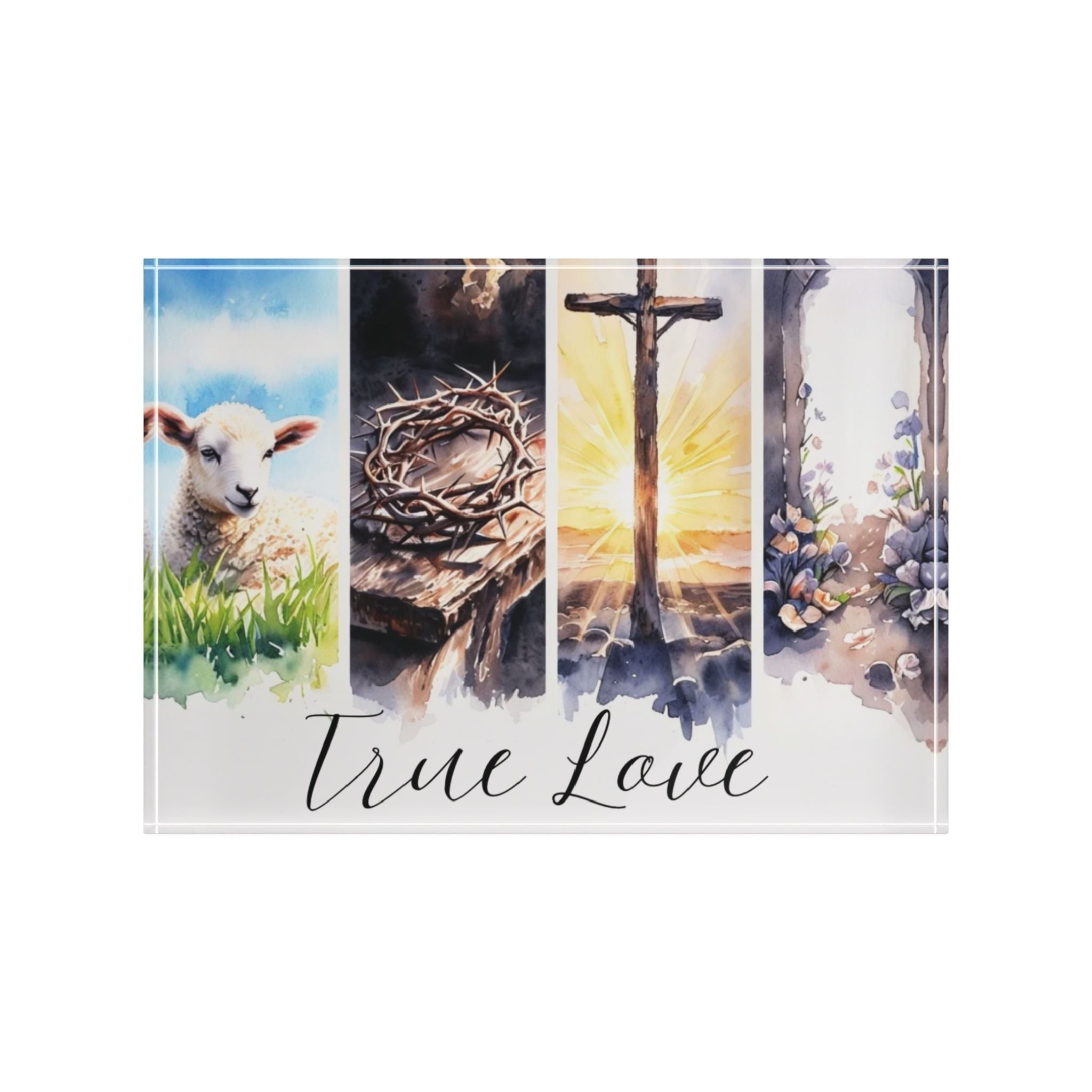 True Love Christian Acrylic Photo Block | Christian Home Decor