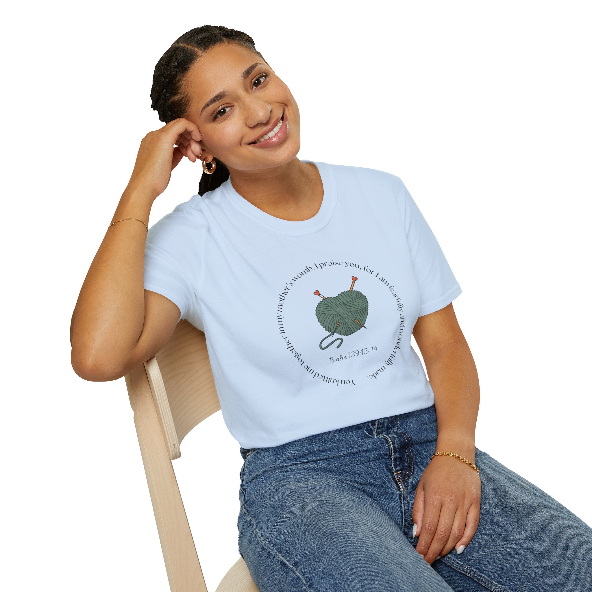 Psalm 139:13-14 Gildan Unisex Christian T-Shirt | Fearfully Wonderfully Made Tee | Christian Gift