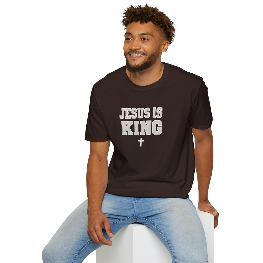 Jesus is King Unisex Gildan Softstyle T-Shirt | Christian Faith Apparel | Christian Gifts