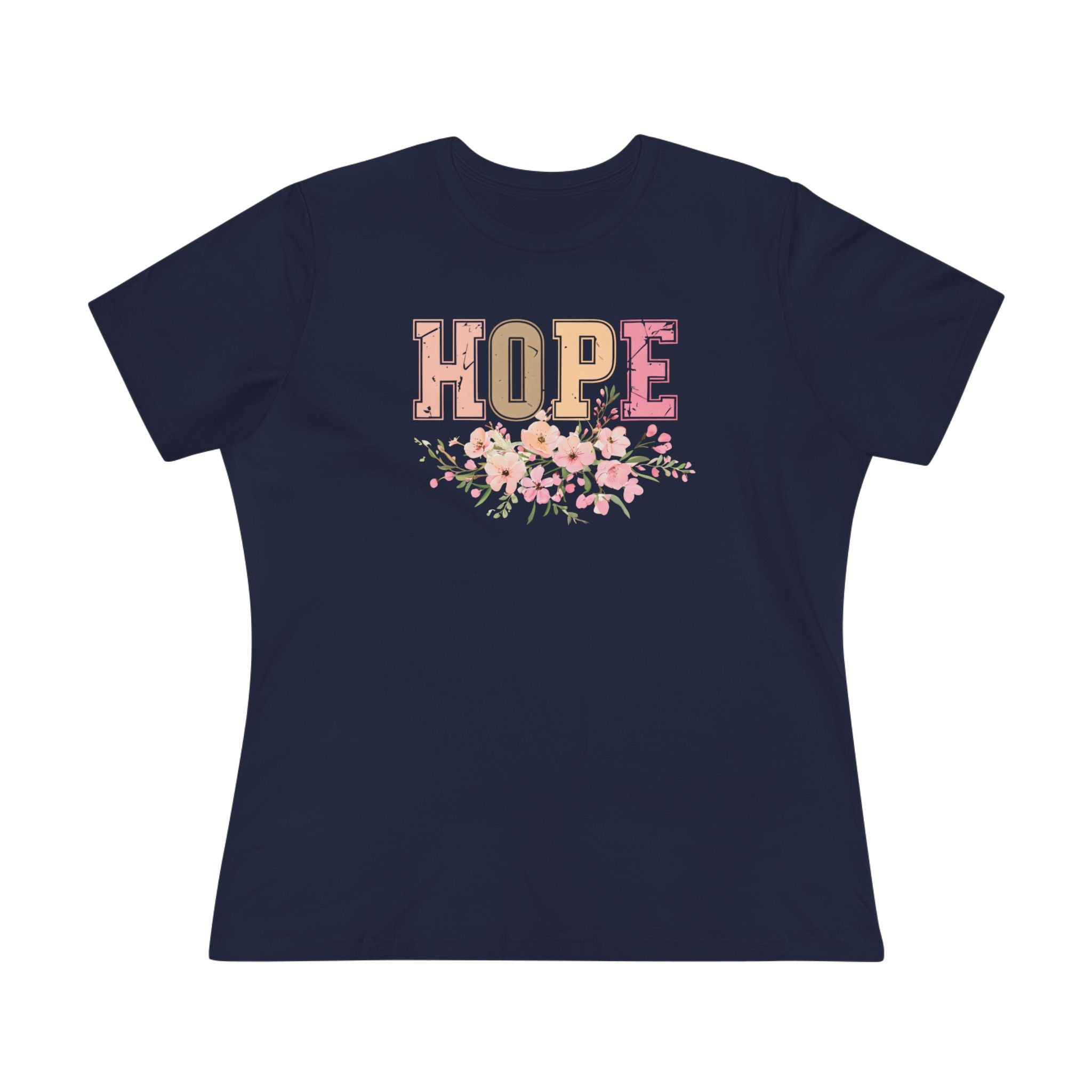 Hope Bella + Canvas Christian T-Shirt with Floral Design – Faith-Based Shirt for Women, Bible Verse Inspired Gift Idea