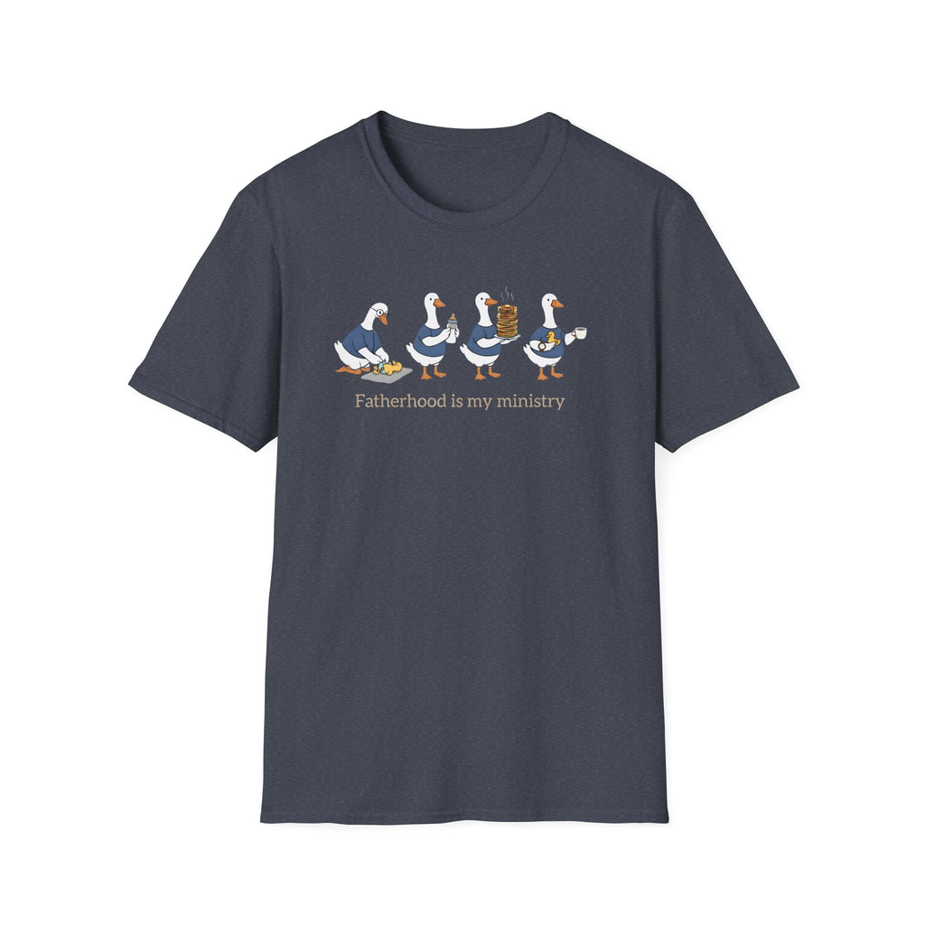 Fatherhood Is My Ministry Gildan T-Shirt | Christian Dad Gift | Faith-Based Tee
