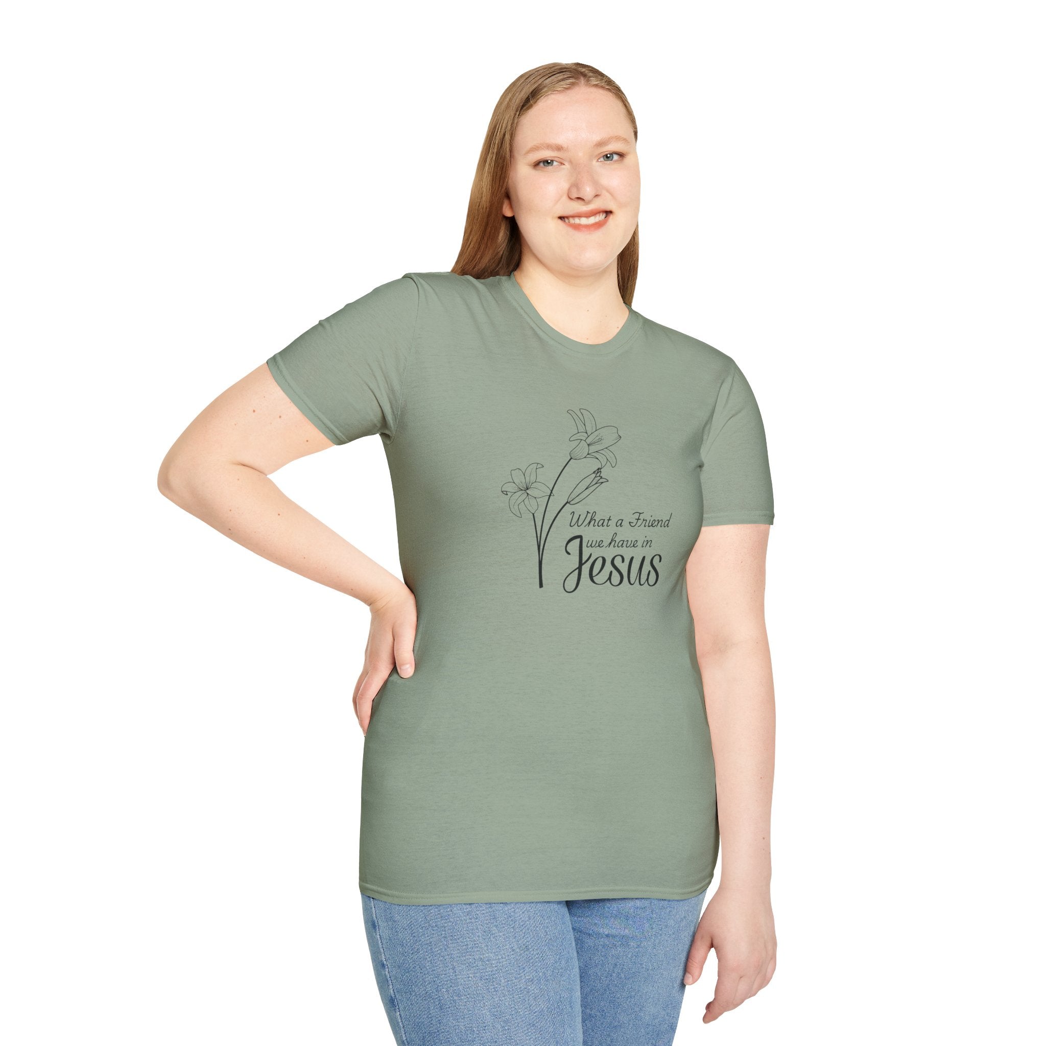 What a Friend We Have in Jesus Gildan Christian T-Shirt |  Faith Graphic Tee | Christian Gifts