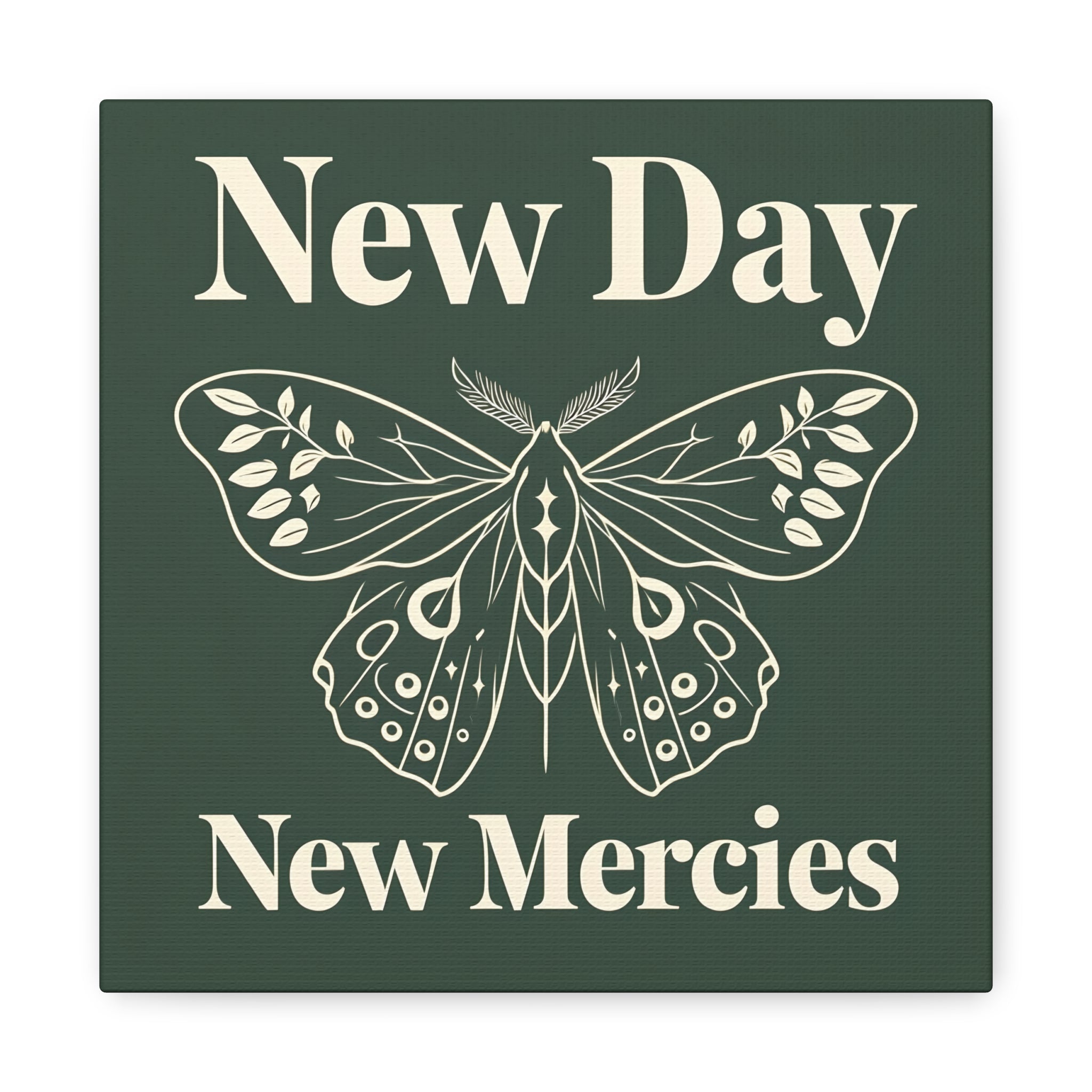 New Day New Mercies Christian Matte Canvas Wall Art | Faith Home Decor | Christian Housewarming Gift