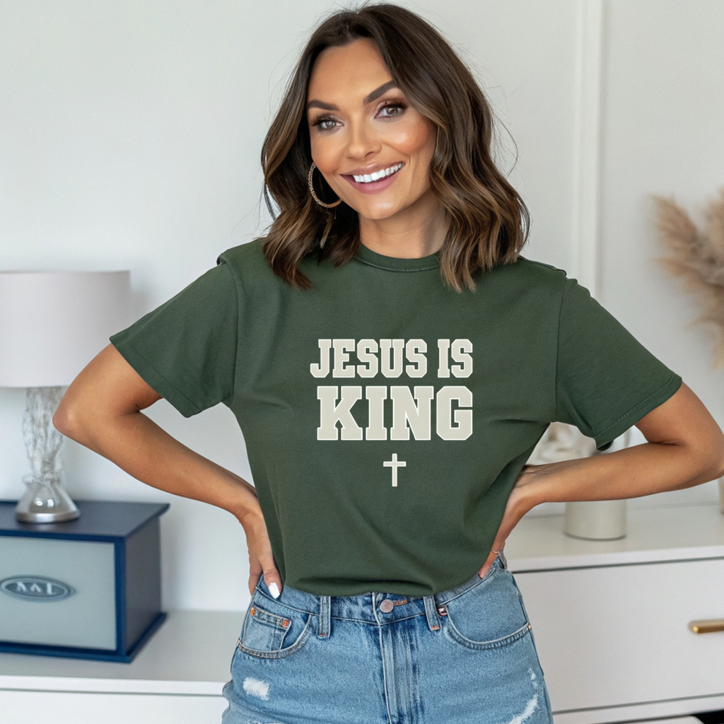 Jesus is King Unisex Gildan Softstyle T-Shirt | Christian Faith Apparel | Christian Gifts